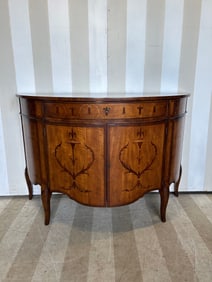 Very Nice Adams Style Designer Demilune Console Cabinet
