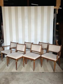 Recently Recovered Chic set of 6 Midcentury / Vintage Dining Chairs from a Pound Ridge, NY estate