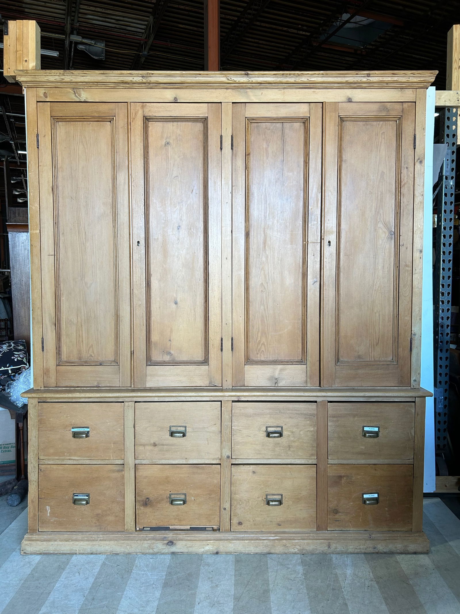 Beautiful 19th Century Scrubbed Pine Cabinet (1 of 6)