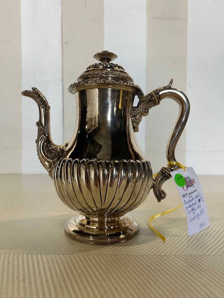 19th Century English Hallmarked Silver Teapot from a Monument Ave Collection (1 of 14)
