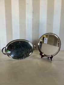 2 Silverplate trays
