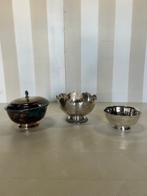 3 Silverplate bowls
