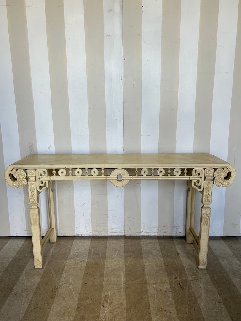 Faux Marble Paint Decorated Antique Chinese Hardwood Altar Table (1 of 16)