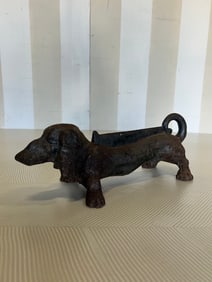 19th- early 20th Century Cast Iron Dog Form Bootscrape