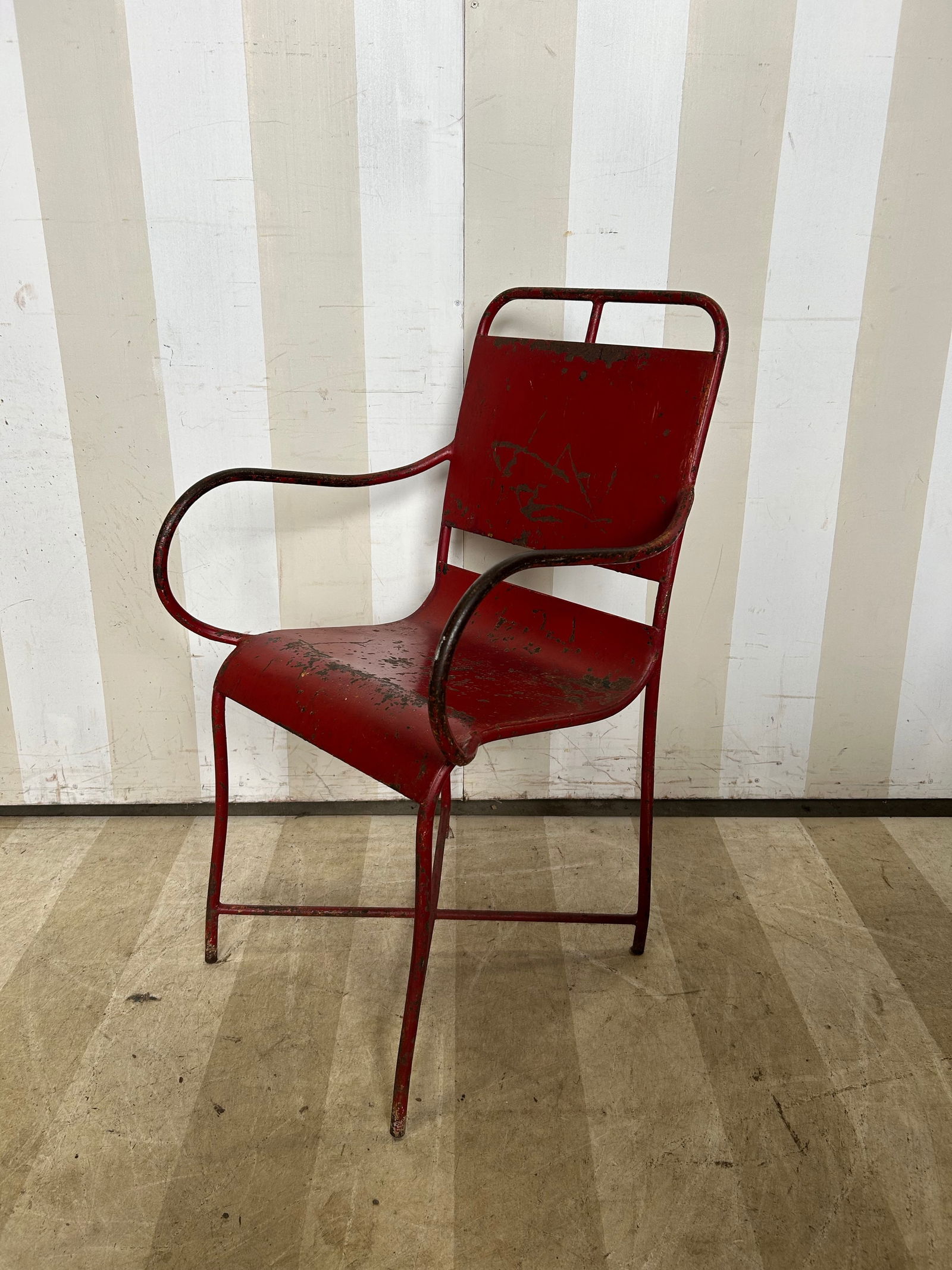 Midcentury French Iron Armchair: Midcentury French Iron Armchair