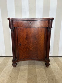 Antique Crotch Mahogany Side Table