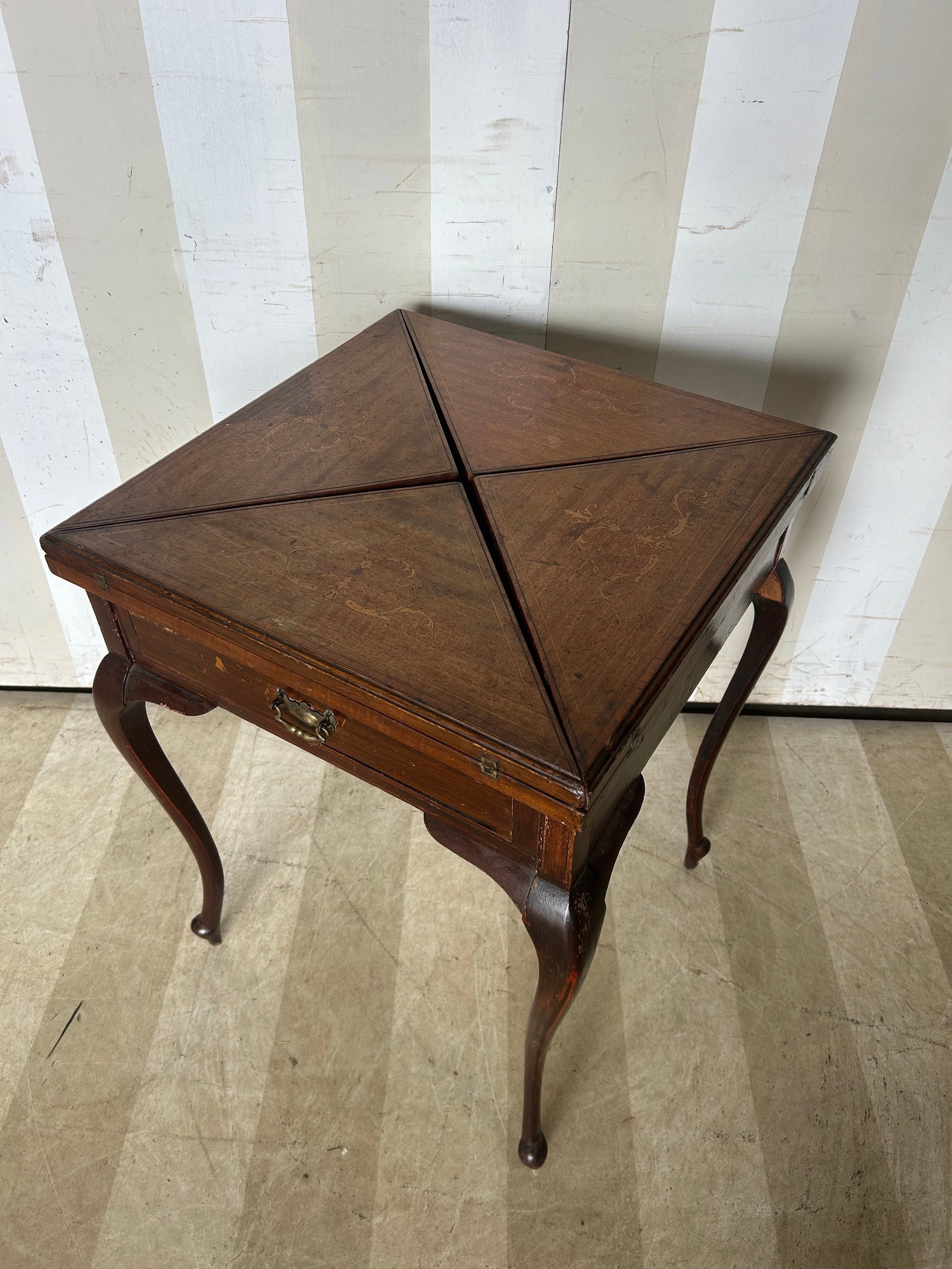 19th century English envelope games table perfect for mahjong (1 of 8)
