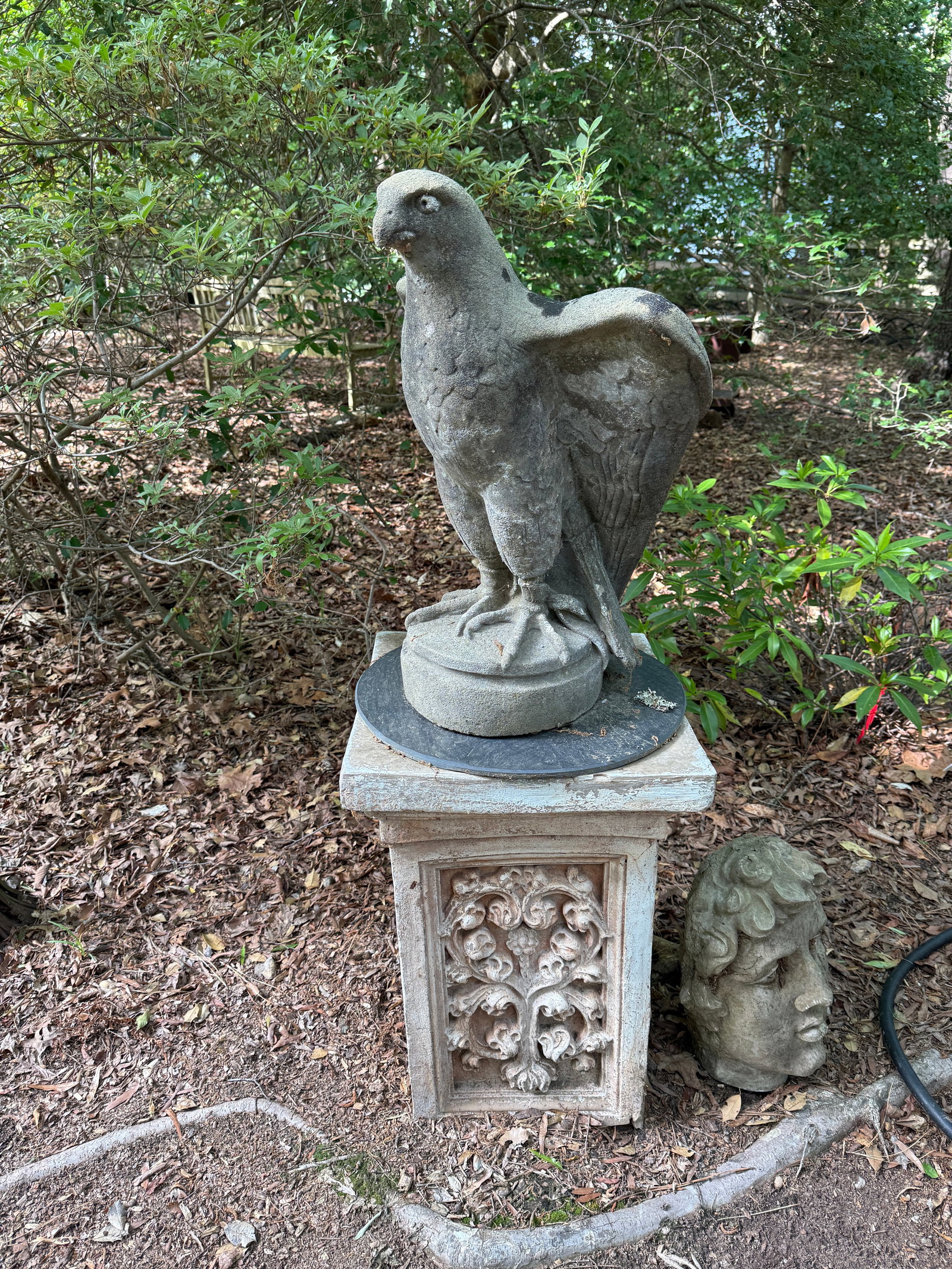 Cast Stone Falcon on Contemporary Stand (1 of 2)