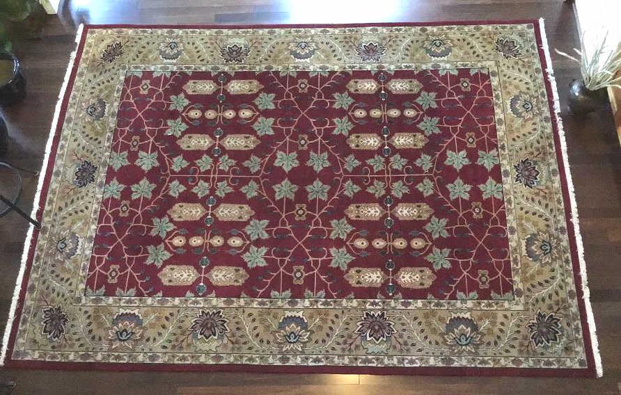 Persian Hand-Knotted Rug: 100% wool, no stains or odors, 9x12.