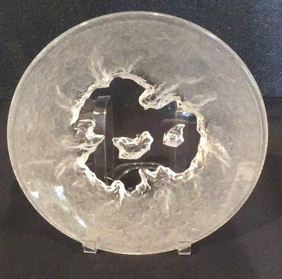 Hoya Snowflake Crystal Bowl: Designed by Saburo Funakoshi Japan,10 diameter