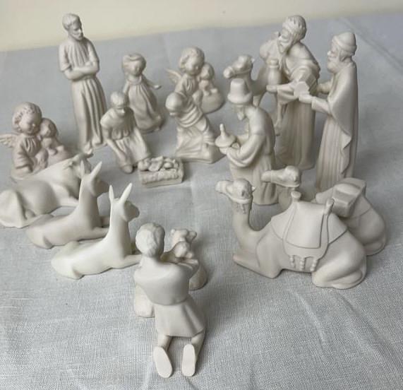Soapstone Nativity Set: 20 pieces