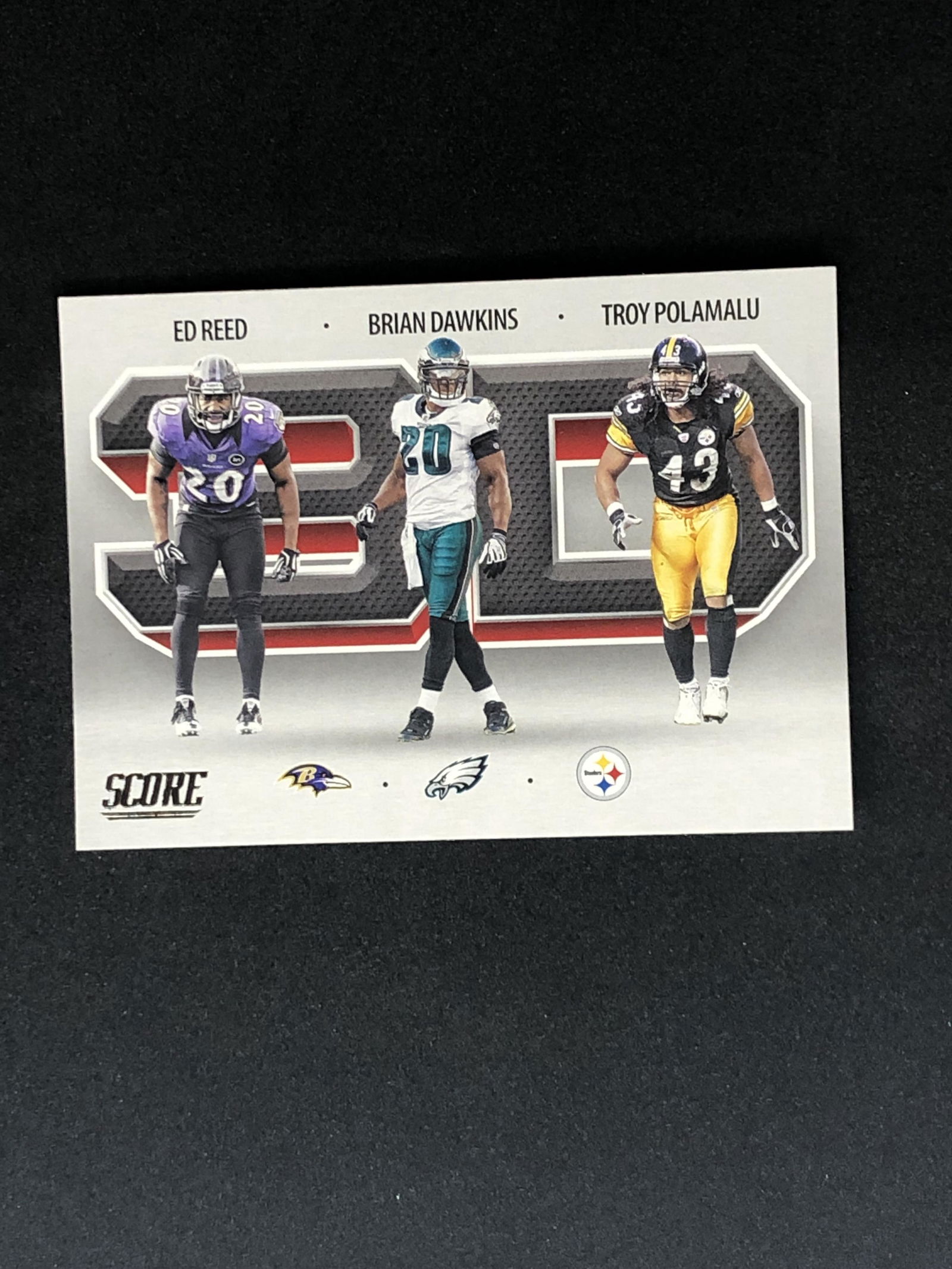 Ed Reed/ Brian Dawkins/ Troy Polamalu Panini Score (1 of 1)