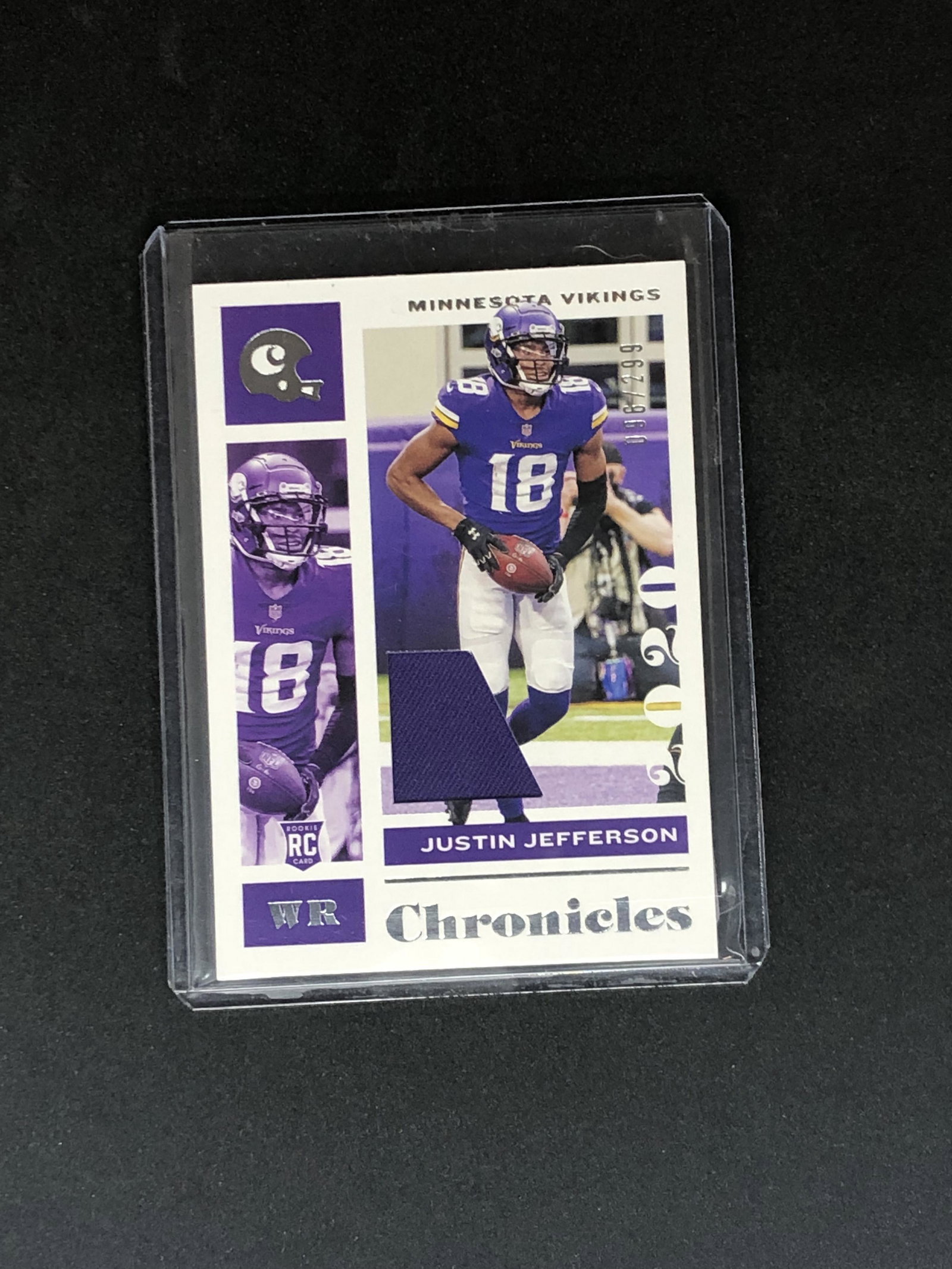 Justin Jefferson Panini Chronicles Relic Rookie: Sports Trading Card