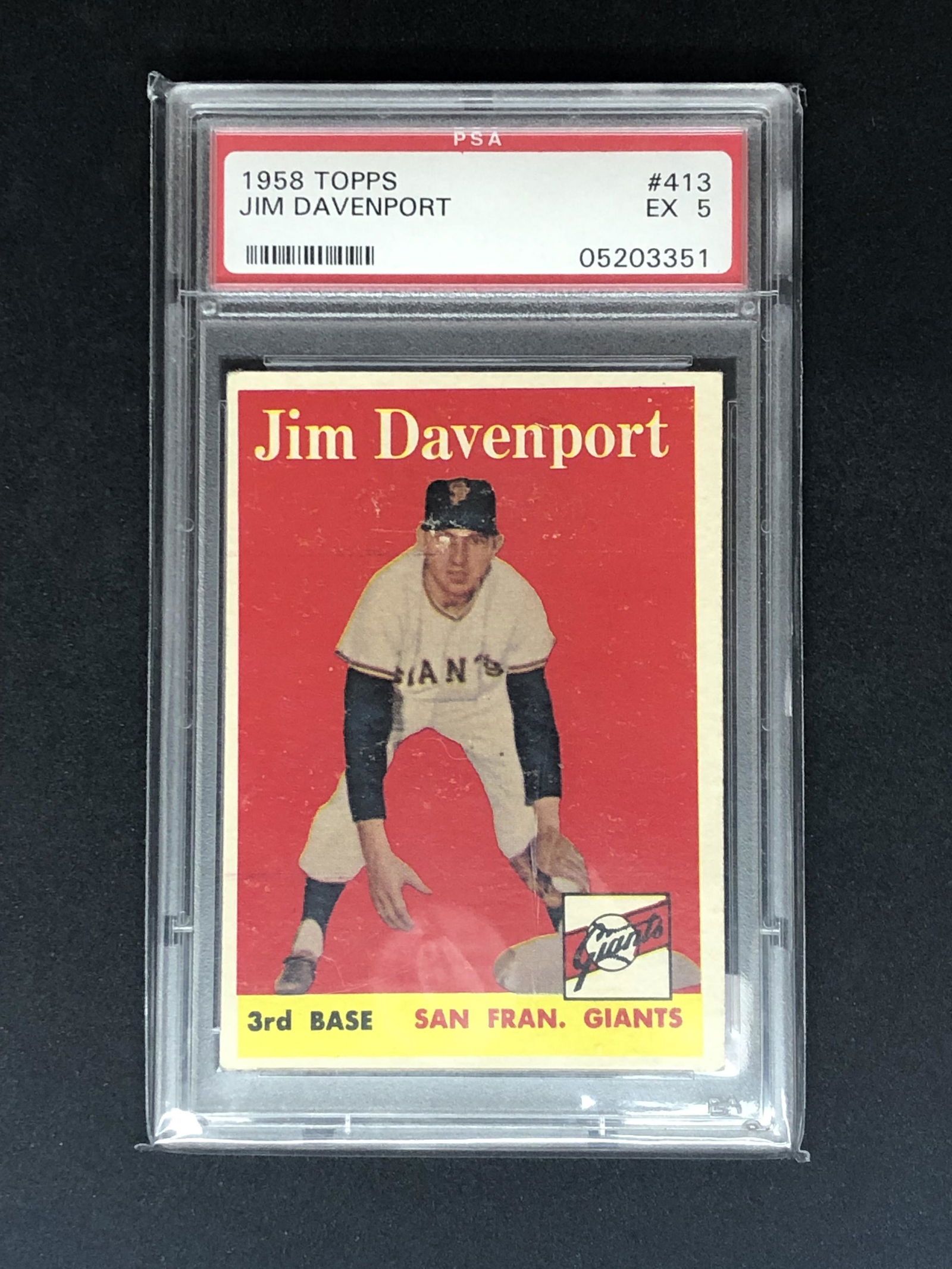 Vinatage Jim Davenport 1958 Topps PSA 5 (1 of 1)