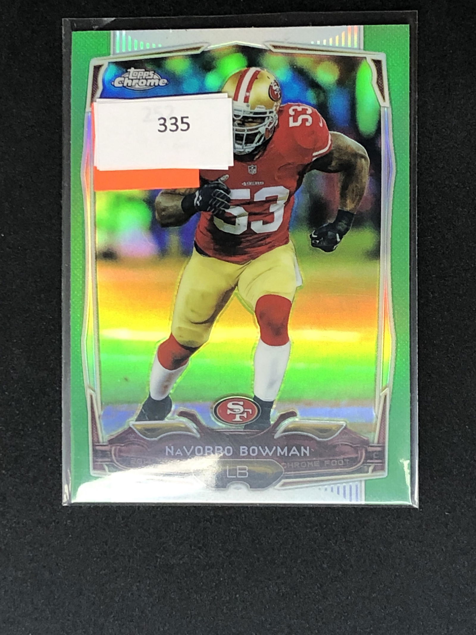 Navarro Bowman Topps Chrome Green: Sports Trading Card