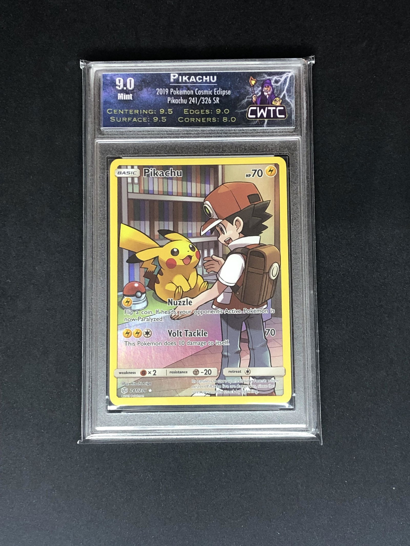 Pikachu Secret Rare CWTC 9.0 (1 of 1)