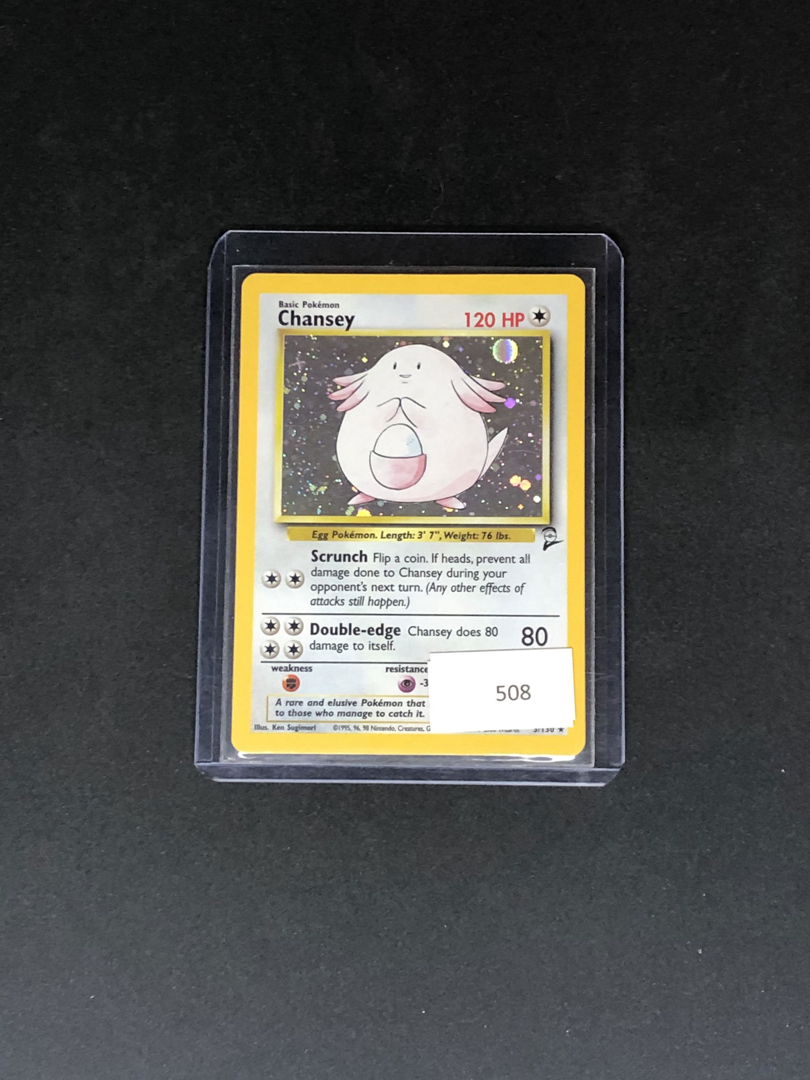 Base Set 2 Chansey Holo Pokemon Card (1 of 1)