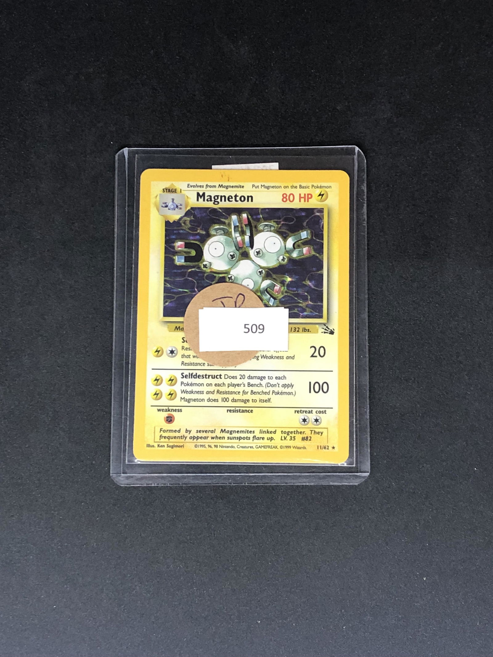 Fossil Set Holo Magneton Pokemon (1 of 1)