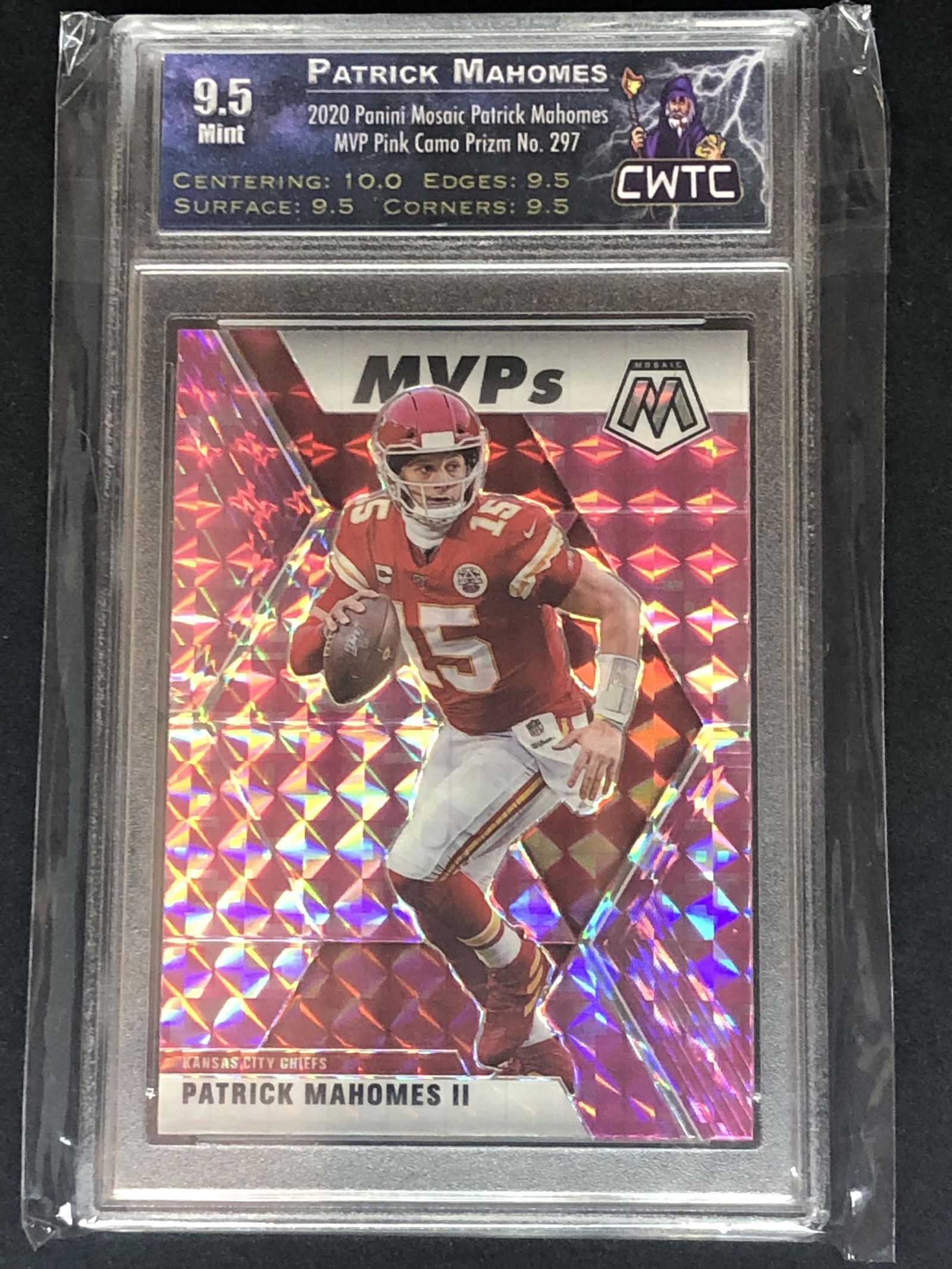 Patrick Mahomes Panini MVP Mosaic Pink CWTC 9.5 (1 of 1)