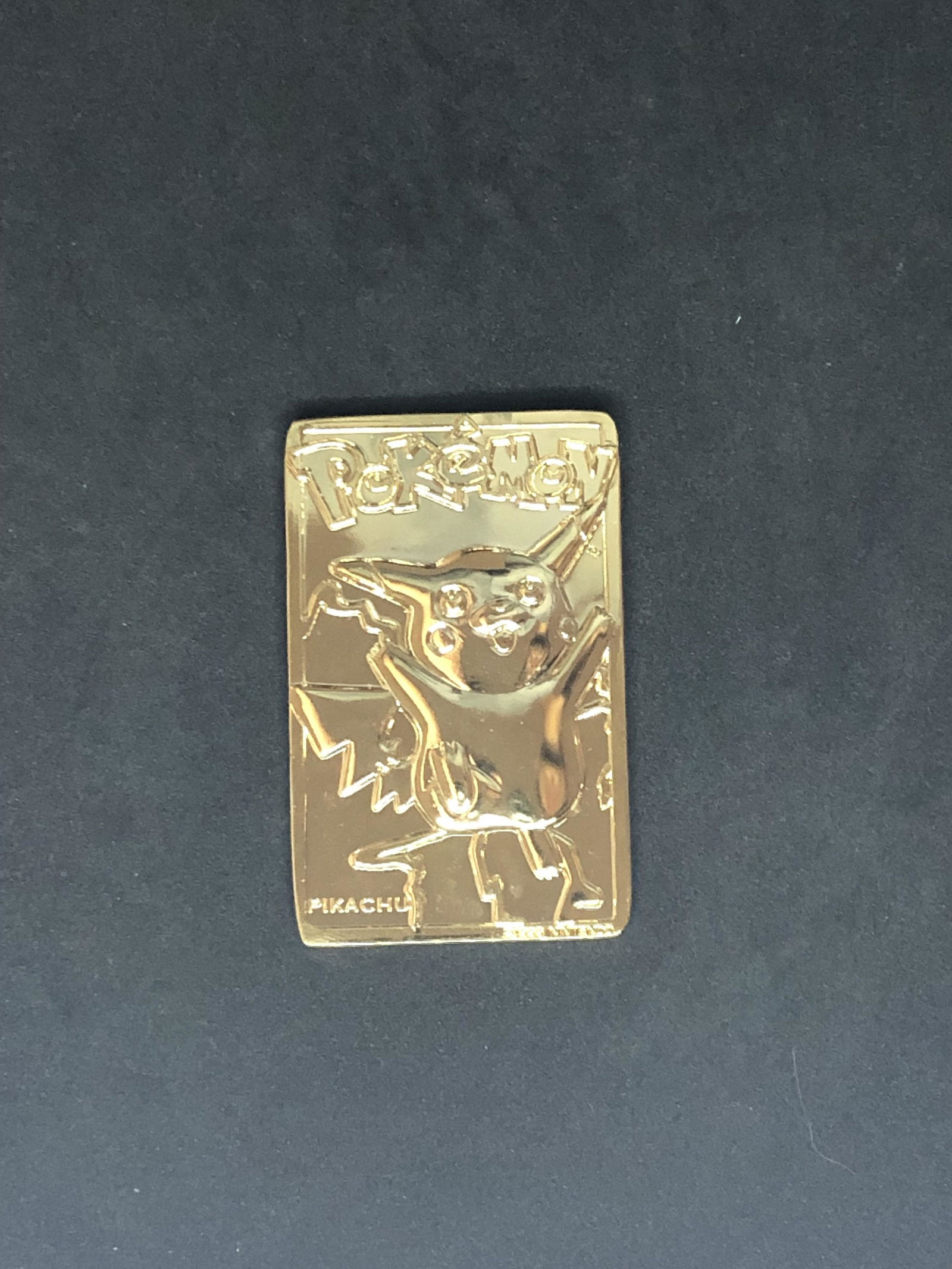 Pikachu Gold Plated Burger King Pokemon Card: Pikachu Gold Plated Burger King Pokemon Card