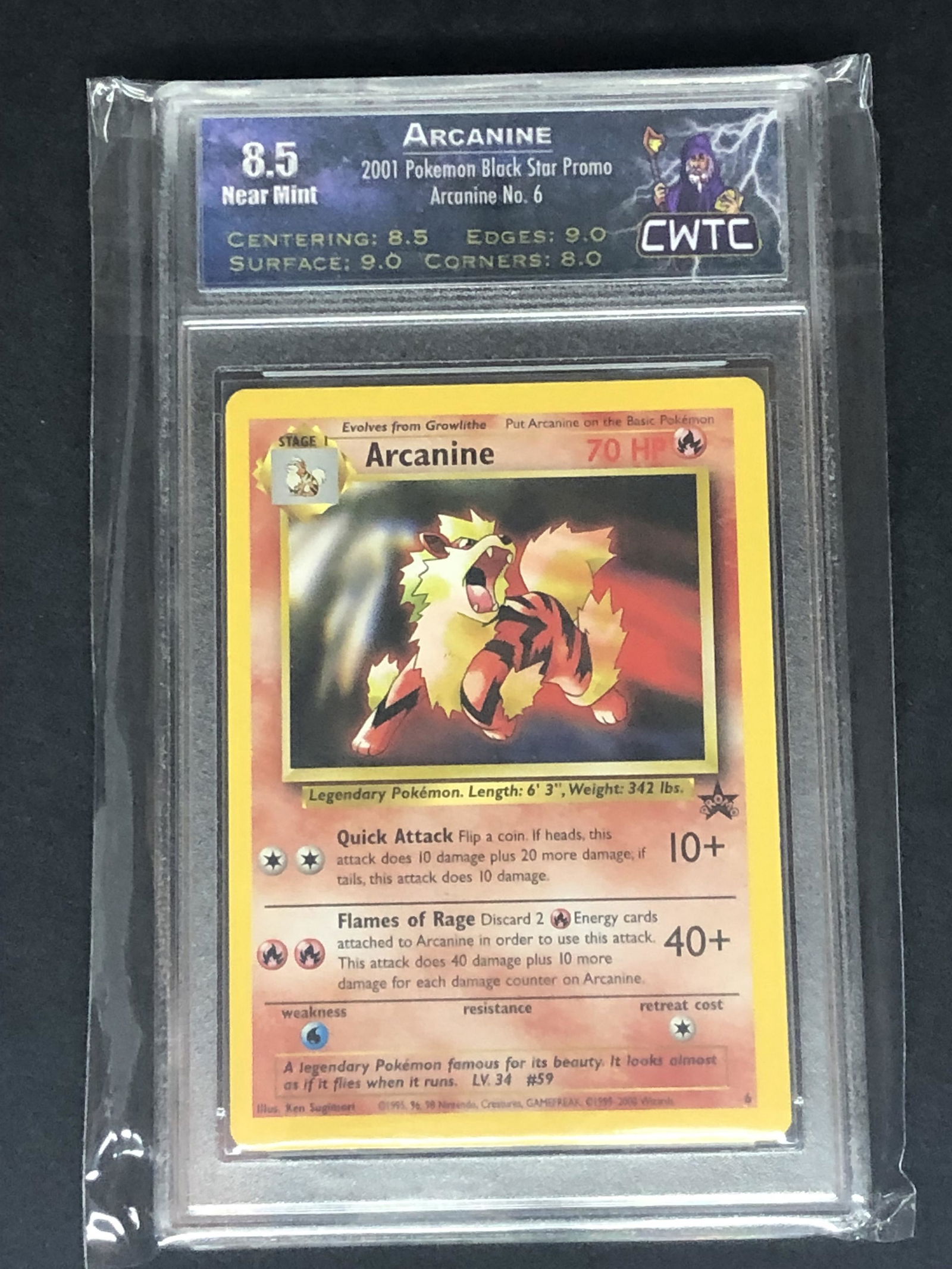 Arcanine Black Star Promo CWTC 8.5 (1 of 1)