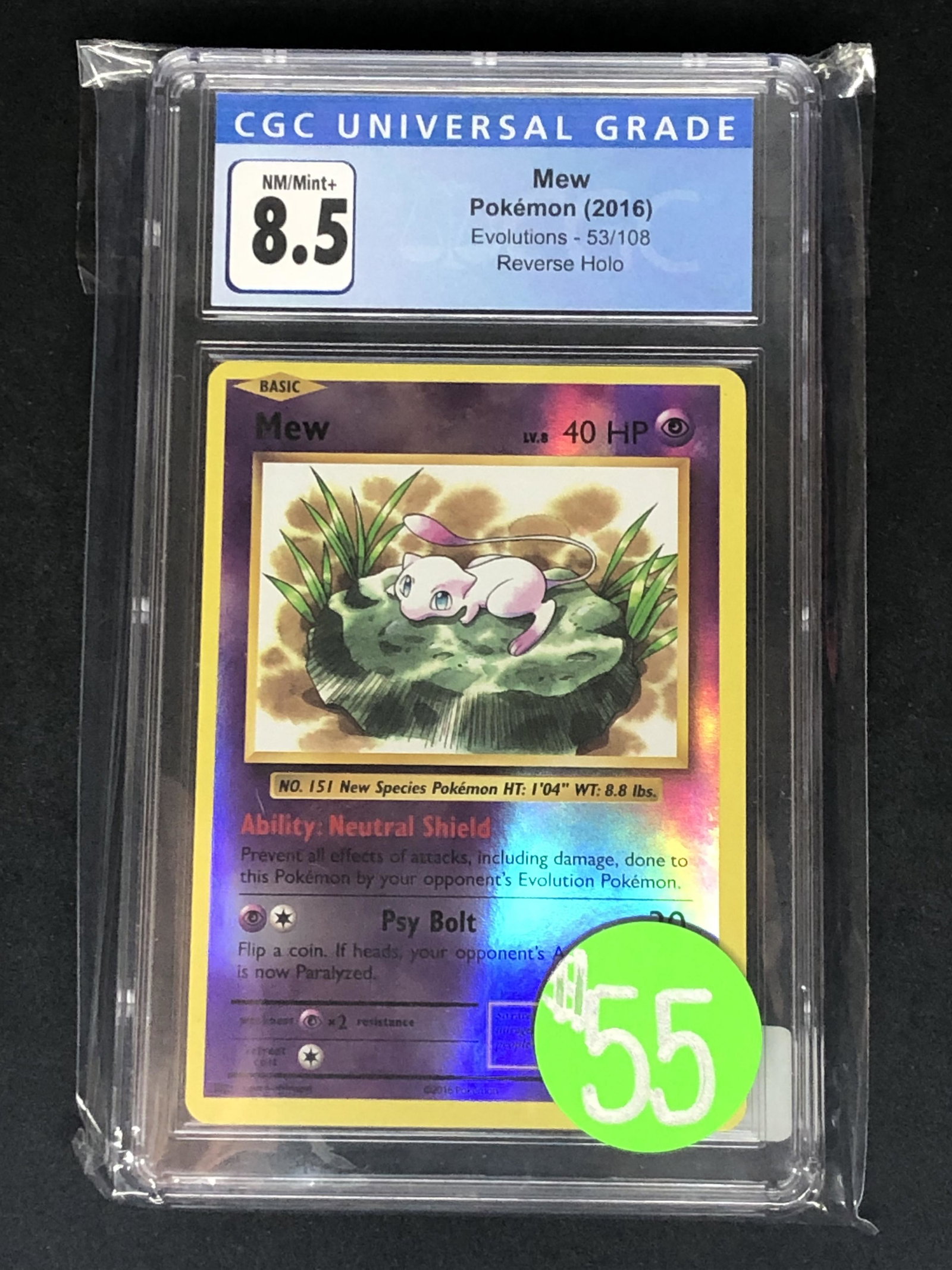 Mew Rev. Holo CGC 8.5 (1 of 1)