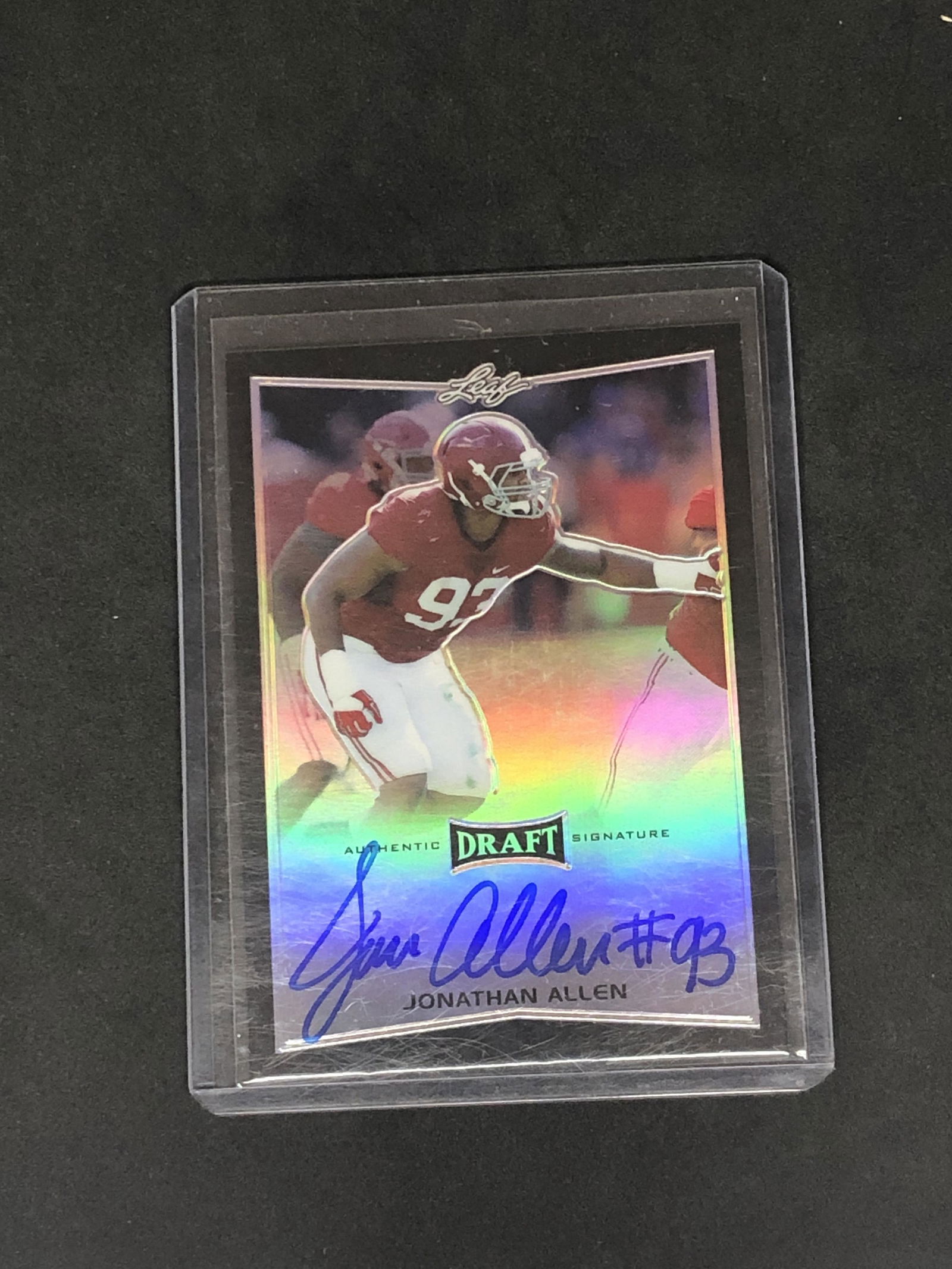 Jonathan Allen Leaf Draft Auto Rookie: Jonathan Allen Leaf Draft Auto Rookie