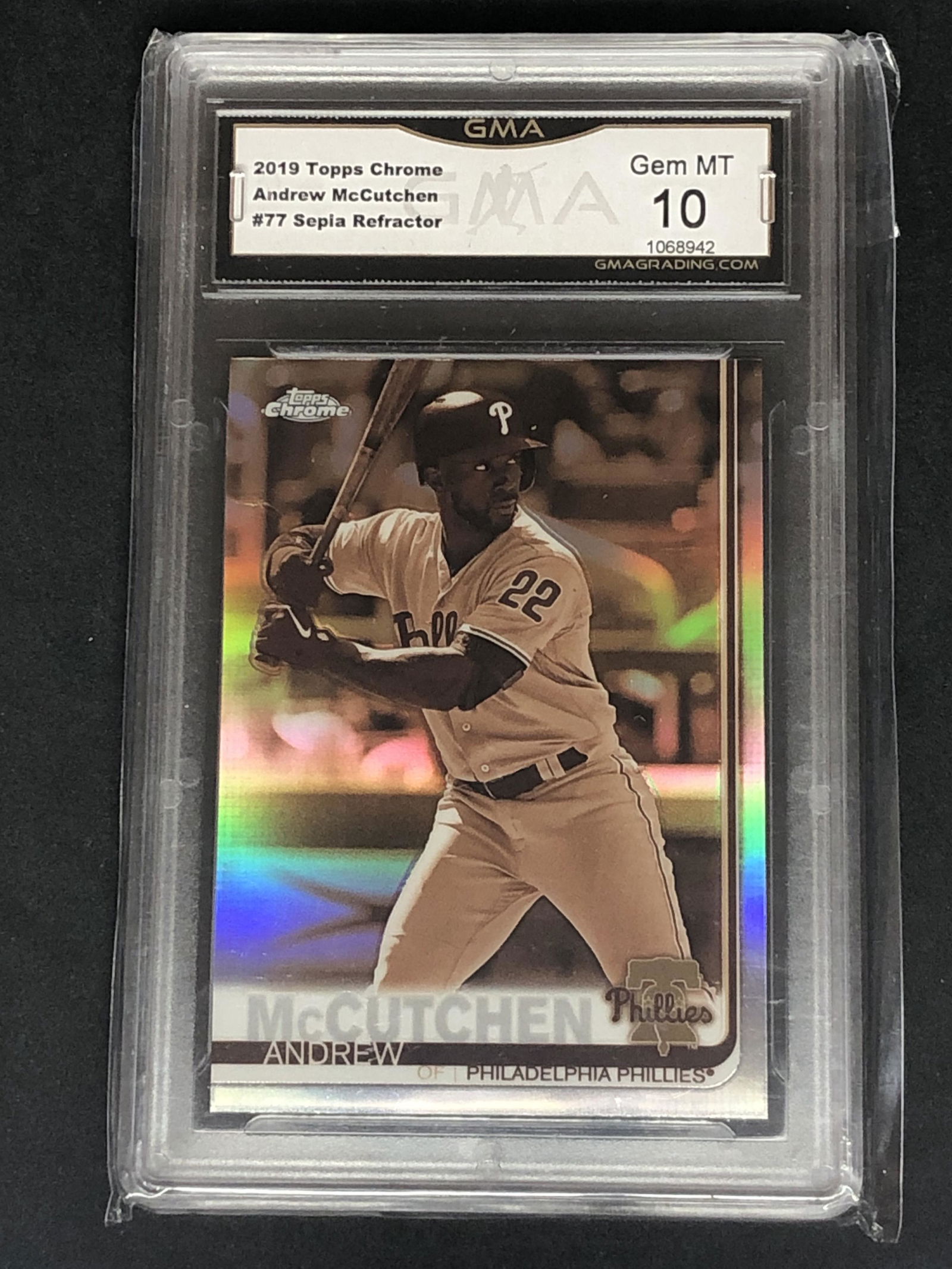 Andrew McCutchen Topps Chrome Sepia Refractor GMA 10 (1 of 1)