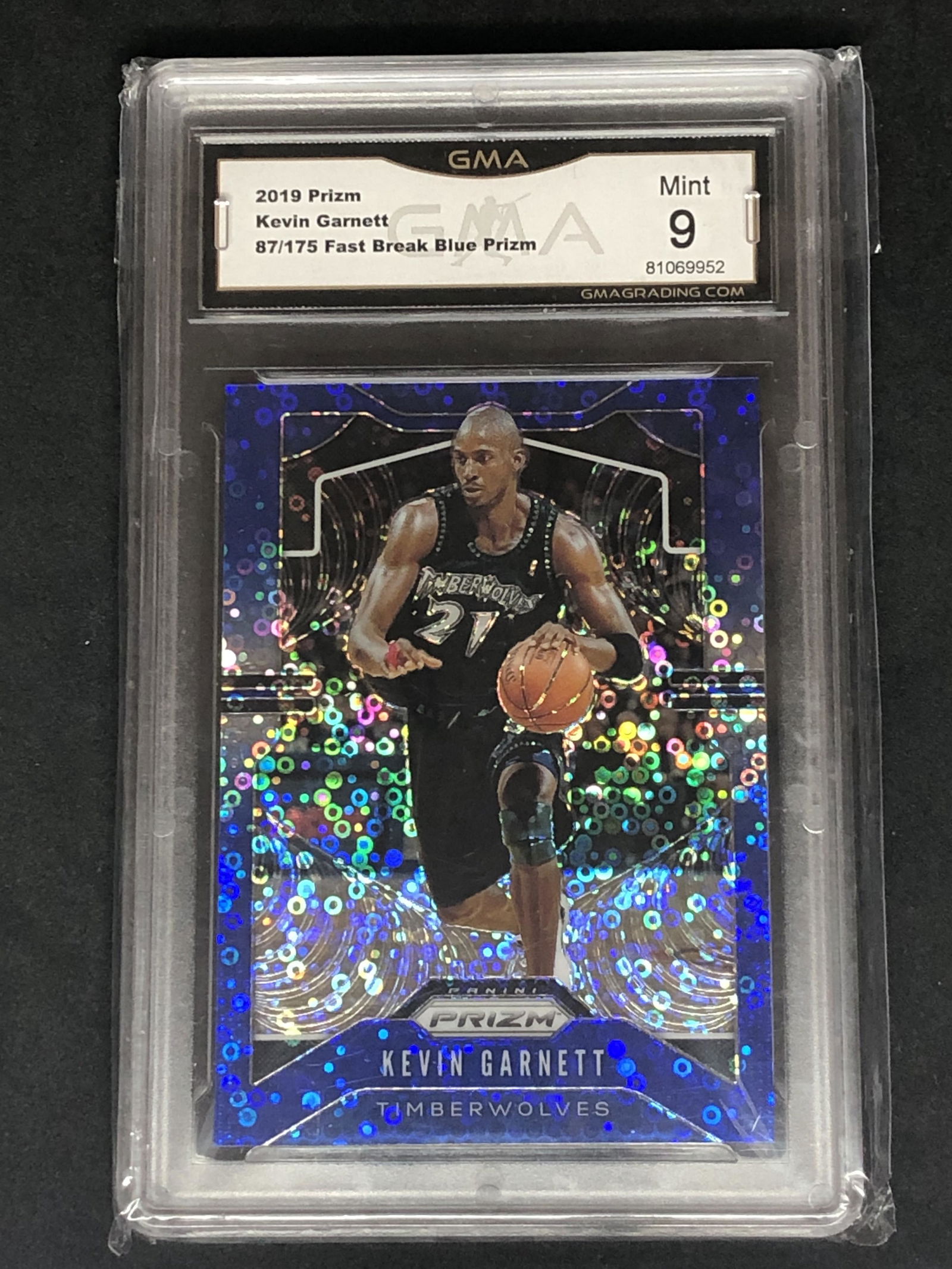 Kevin Garnett Panini Prizm Fast Break Blue GMA 9 (1 of 1)
