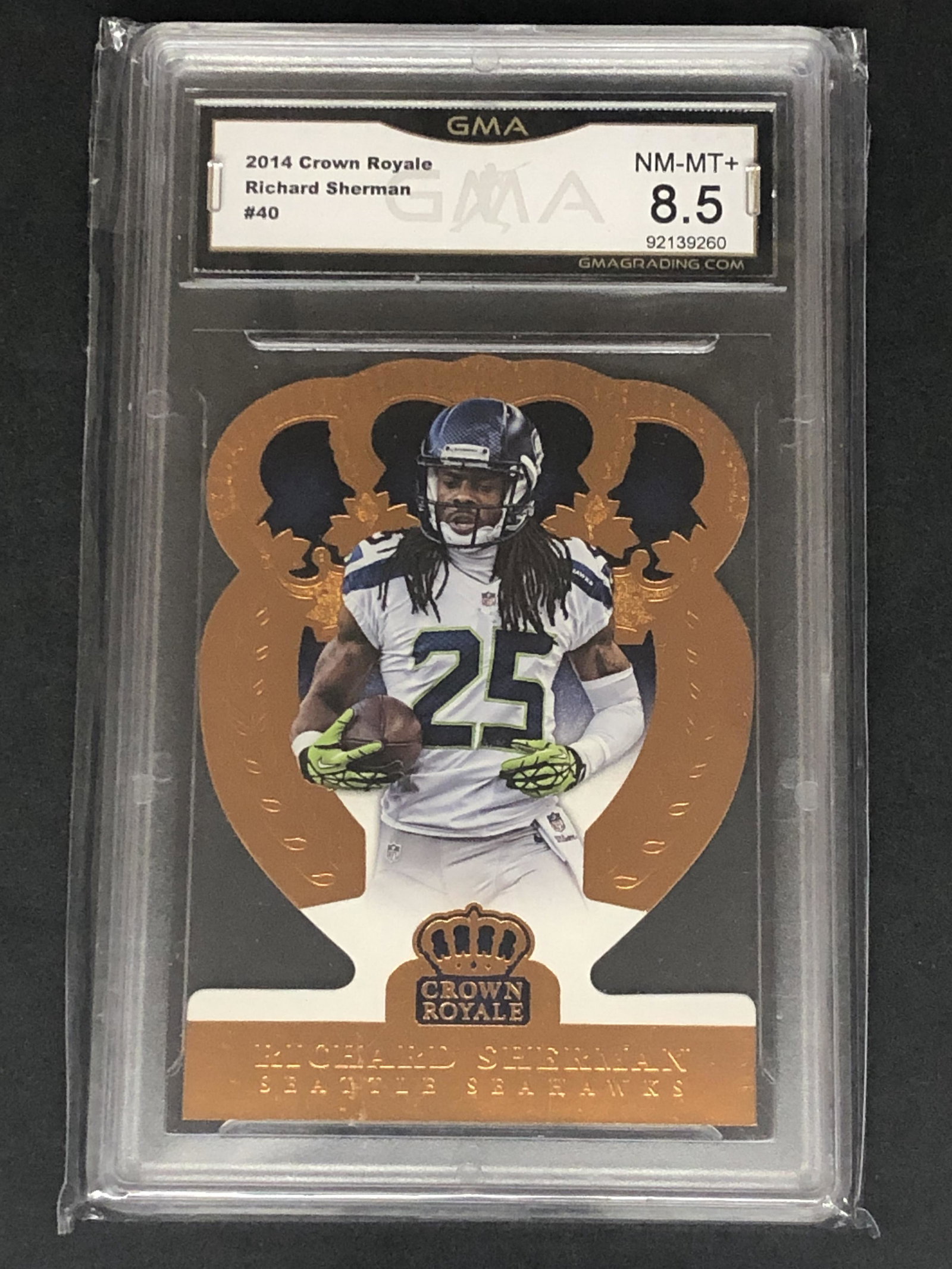 Richard Sherman Panini Crown Royale GMA 8.5: Richard Sherman Panini Crown Royale GMA 8.5