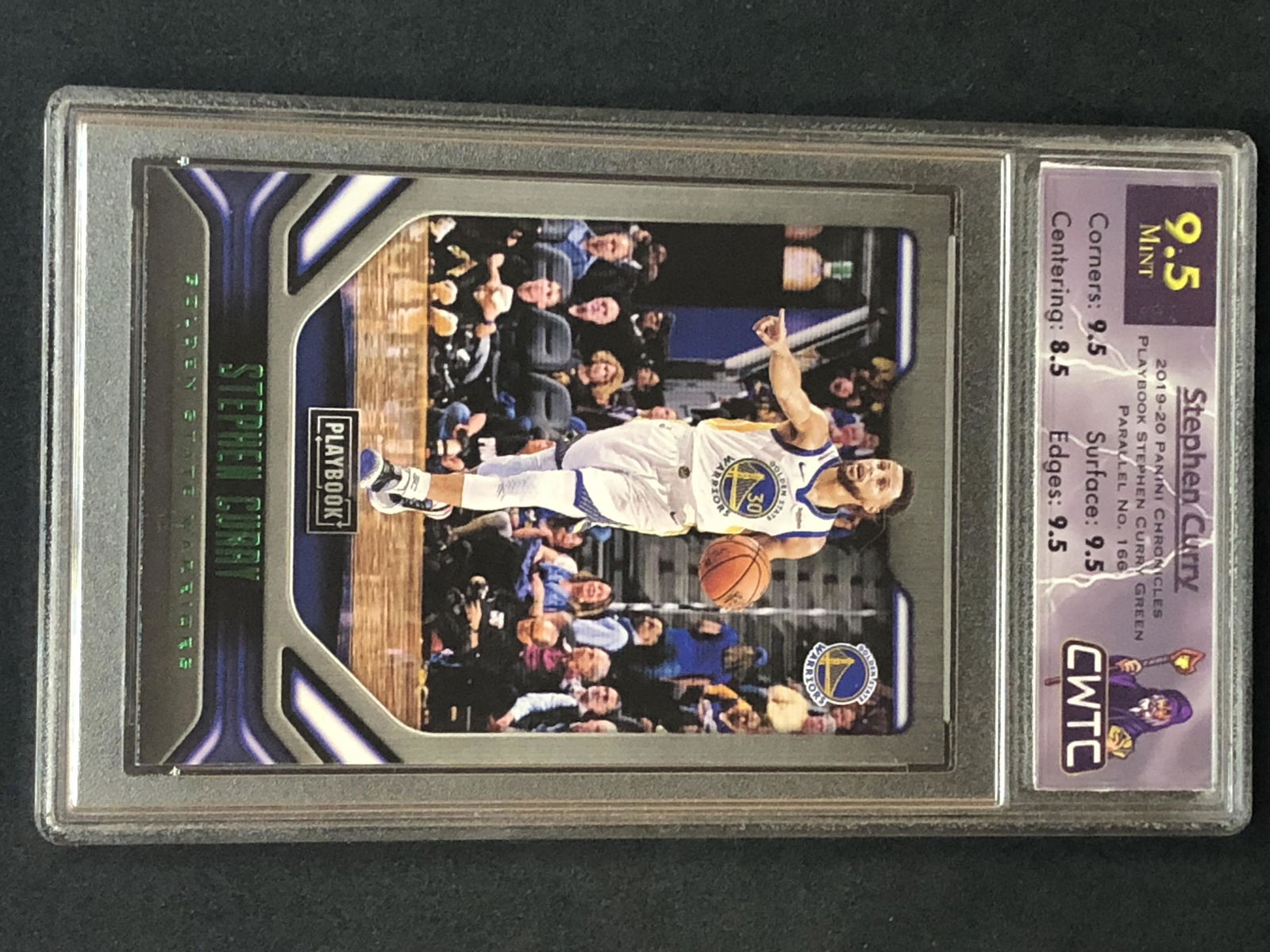 Stephen Curry Panini Playbook Green Cwtc 9.5 (1 of 1)
