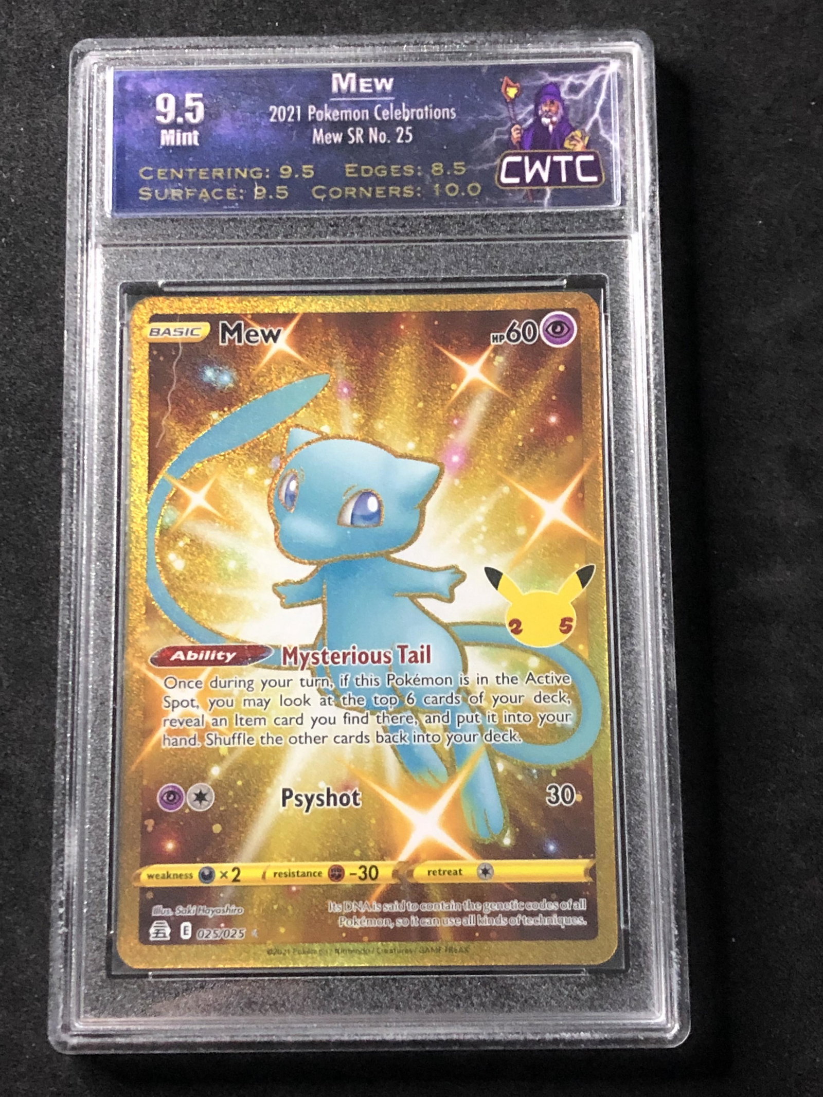Mew Celebrations Secret Rare CWTC 9.5 (1 of 1)