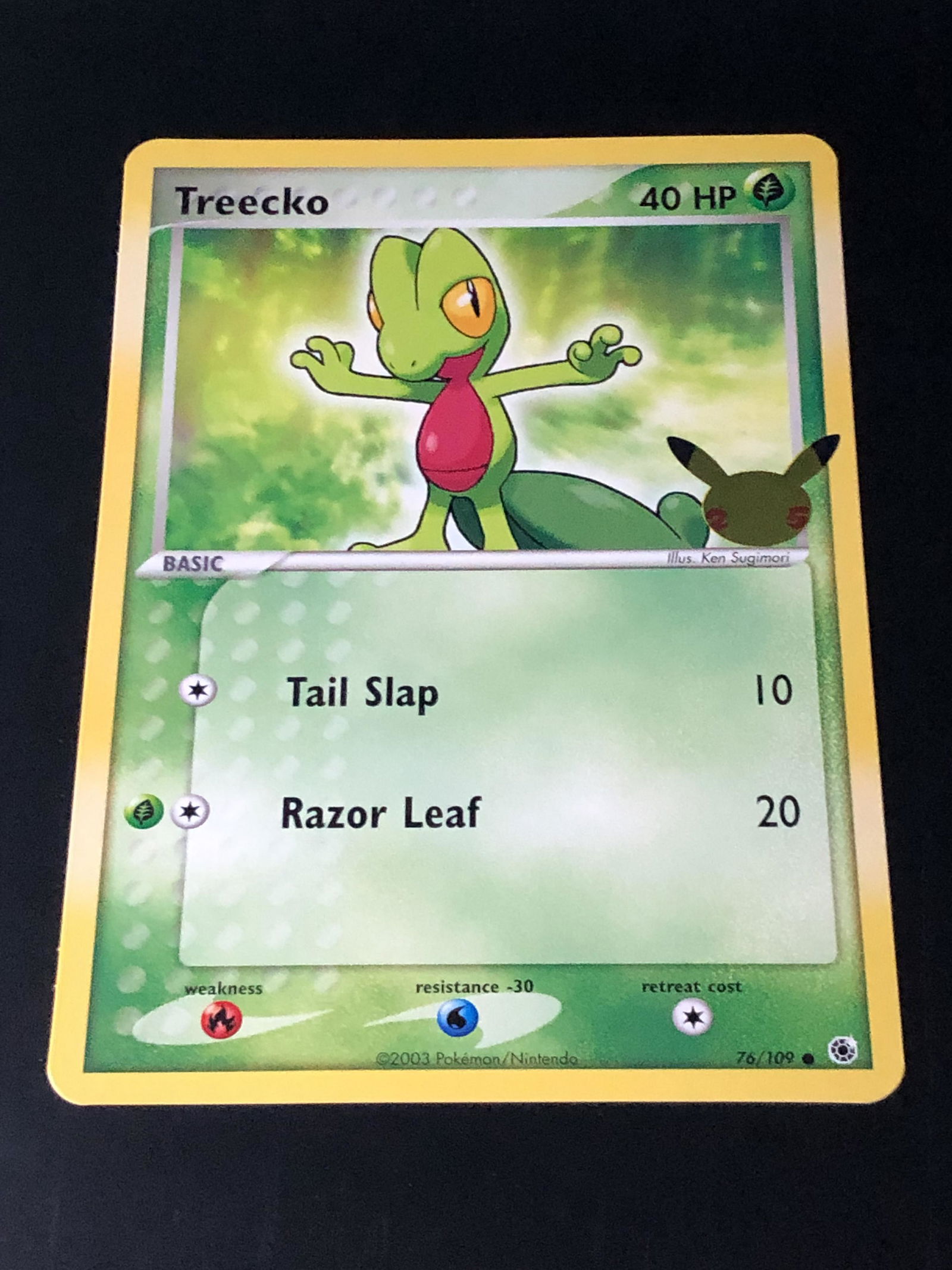 Treecko Jumbo 25th Ann. Pokemon Card (1 of 1)