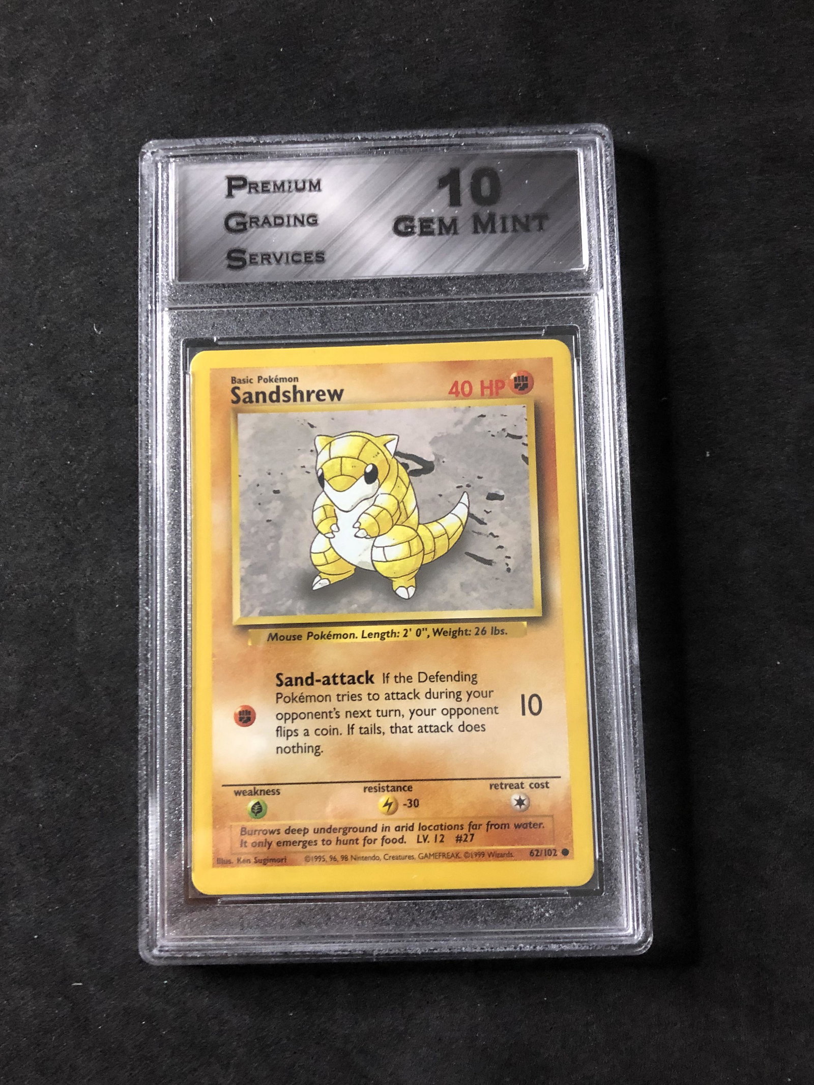 Base Set Sandshrew PGS 10 (1 of 1)