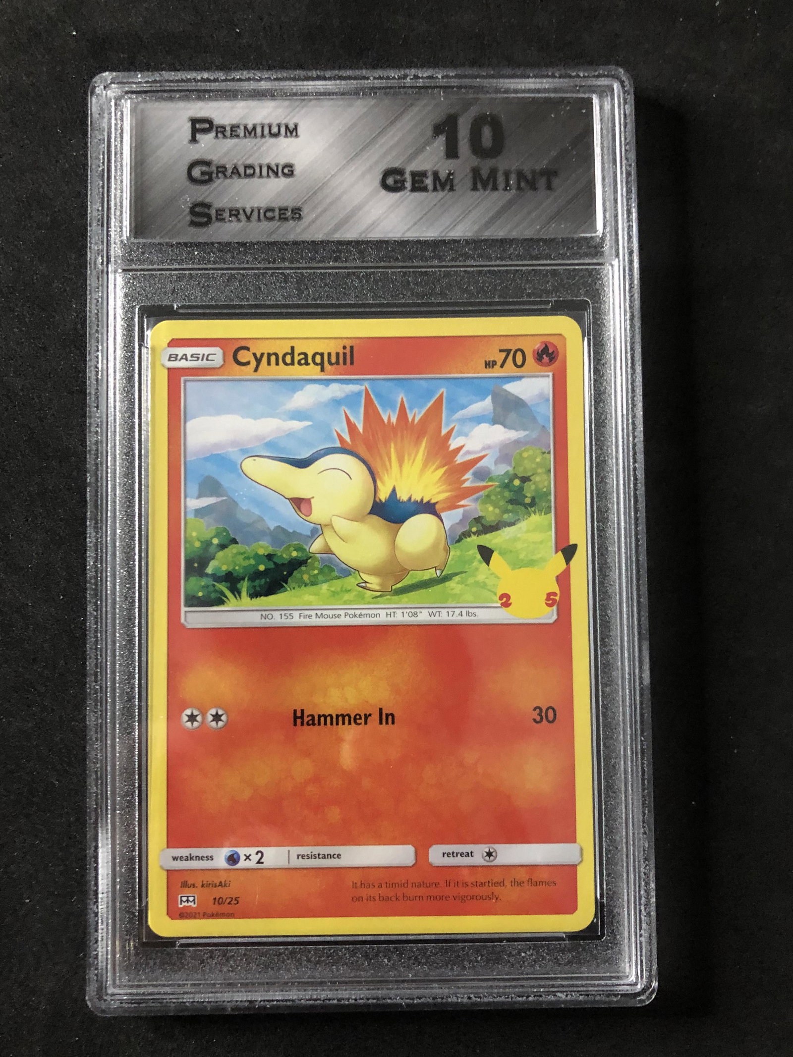 Cyndaquil 25th Ann. 10/25 PGS 10 (1 of 1)