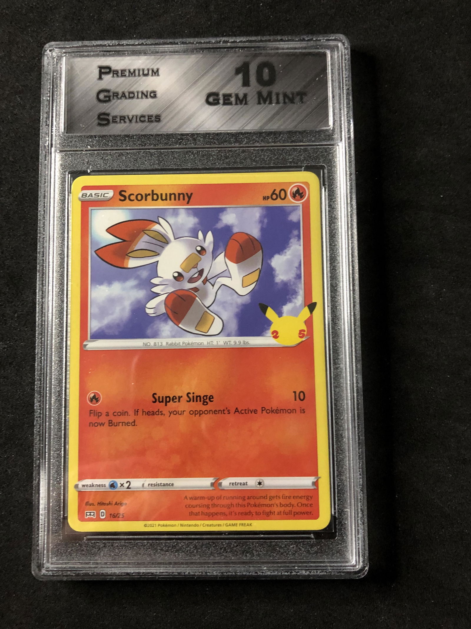 Scorbunny 25th Ann. 16/25 PGS 10 (1 of 1)