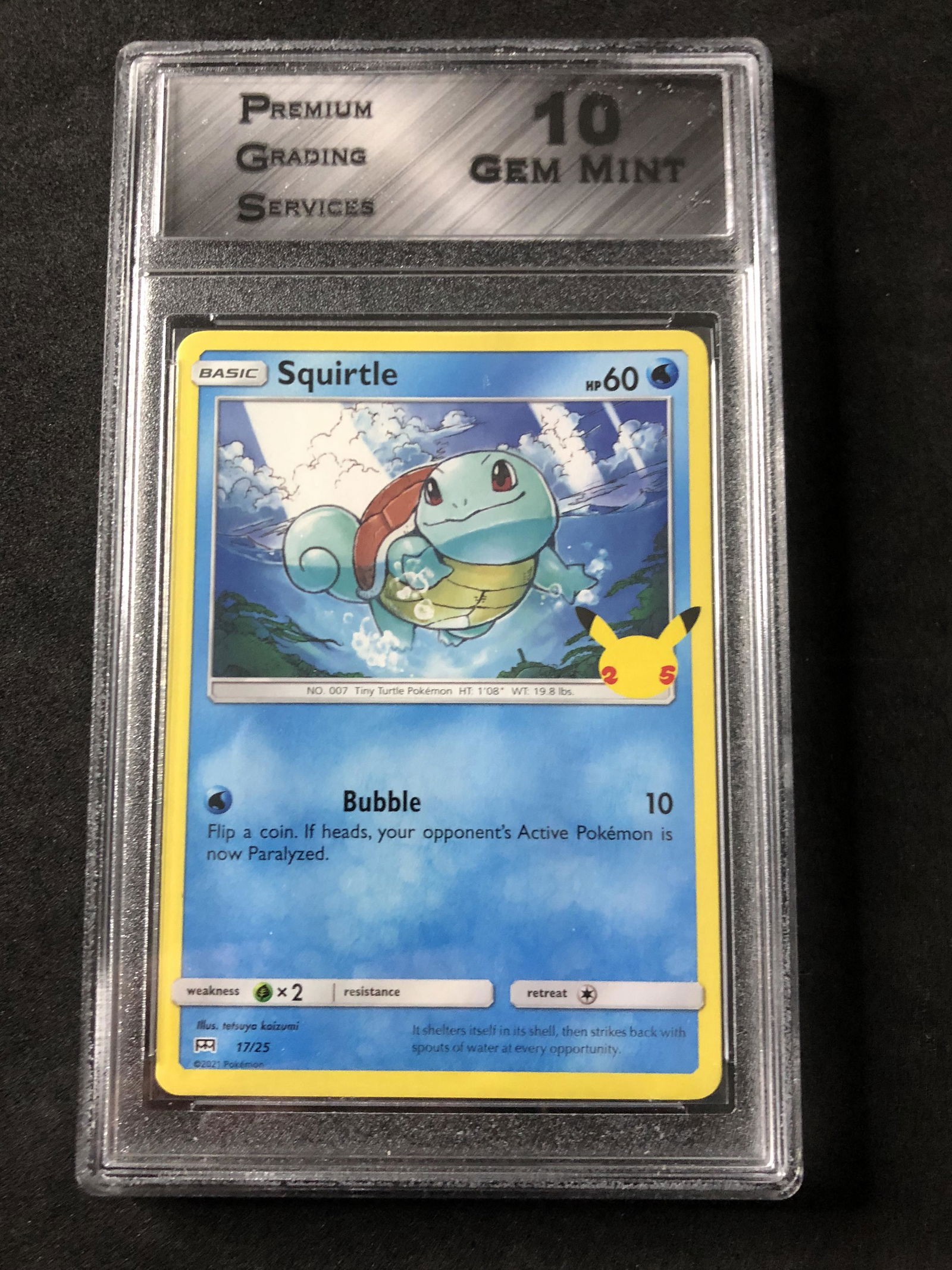 Squirtle 25th Ann. 17/25 PGS 10 (1 of 1)