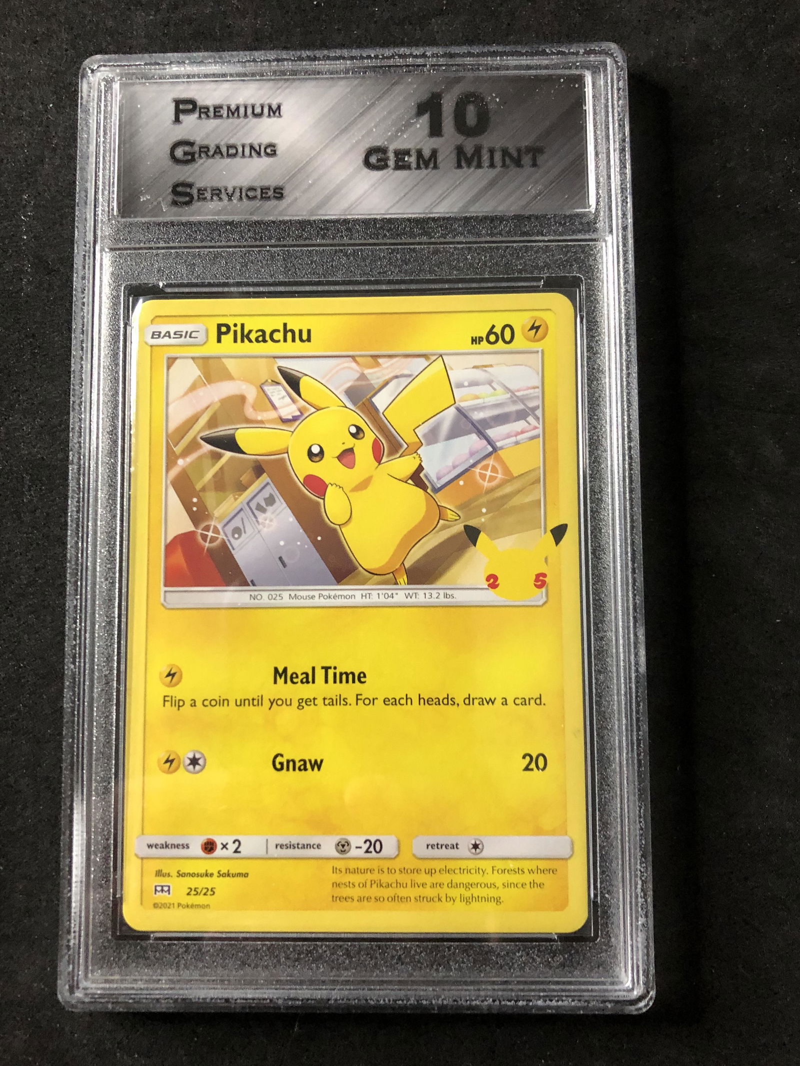 Pikachu 25th Ann. 25/25 PGS 10 (1 of 1)