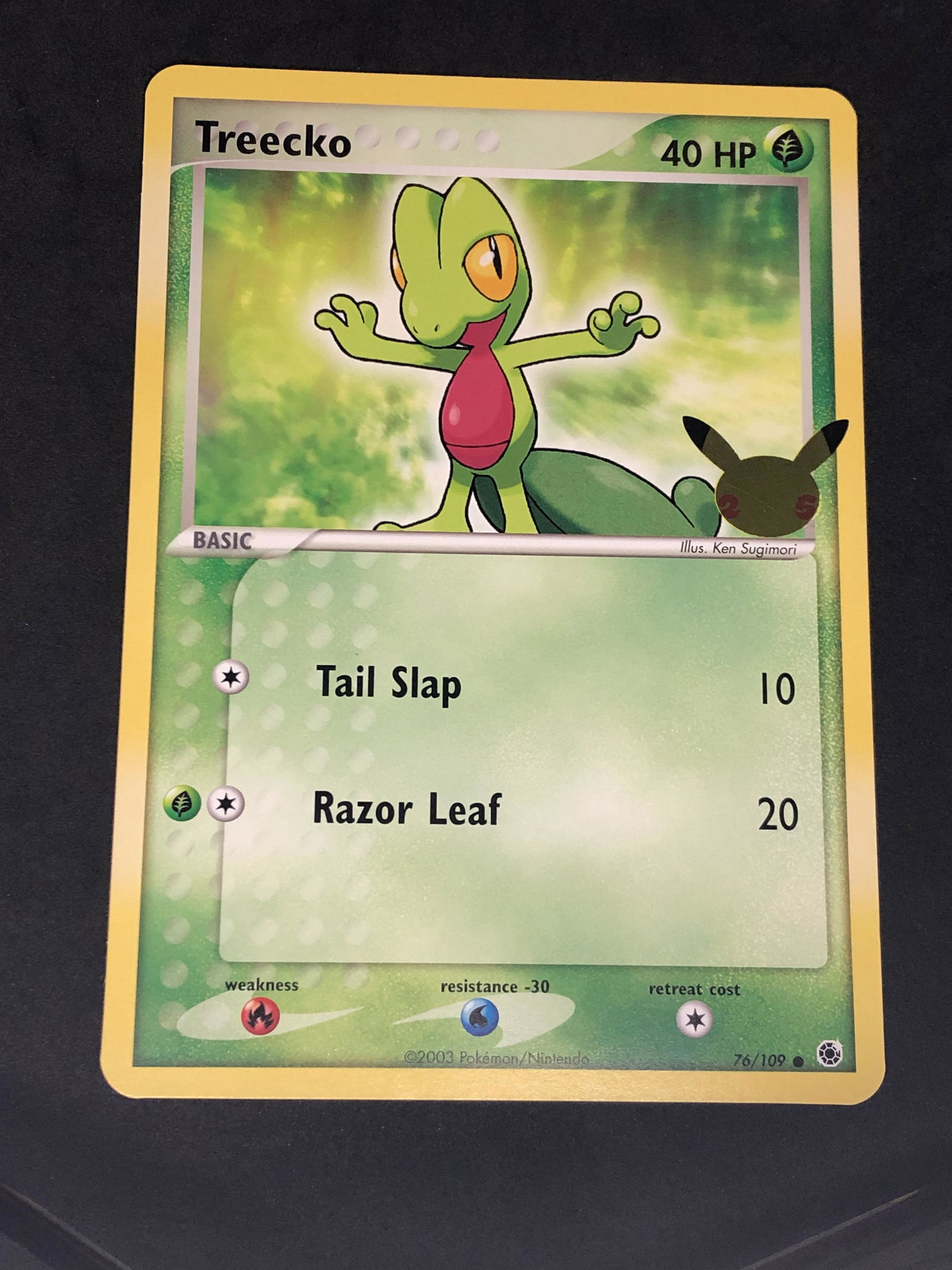 Treecko Jumbo Pokemon Card 25th Ann. (1 of 1)