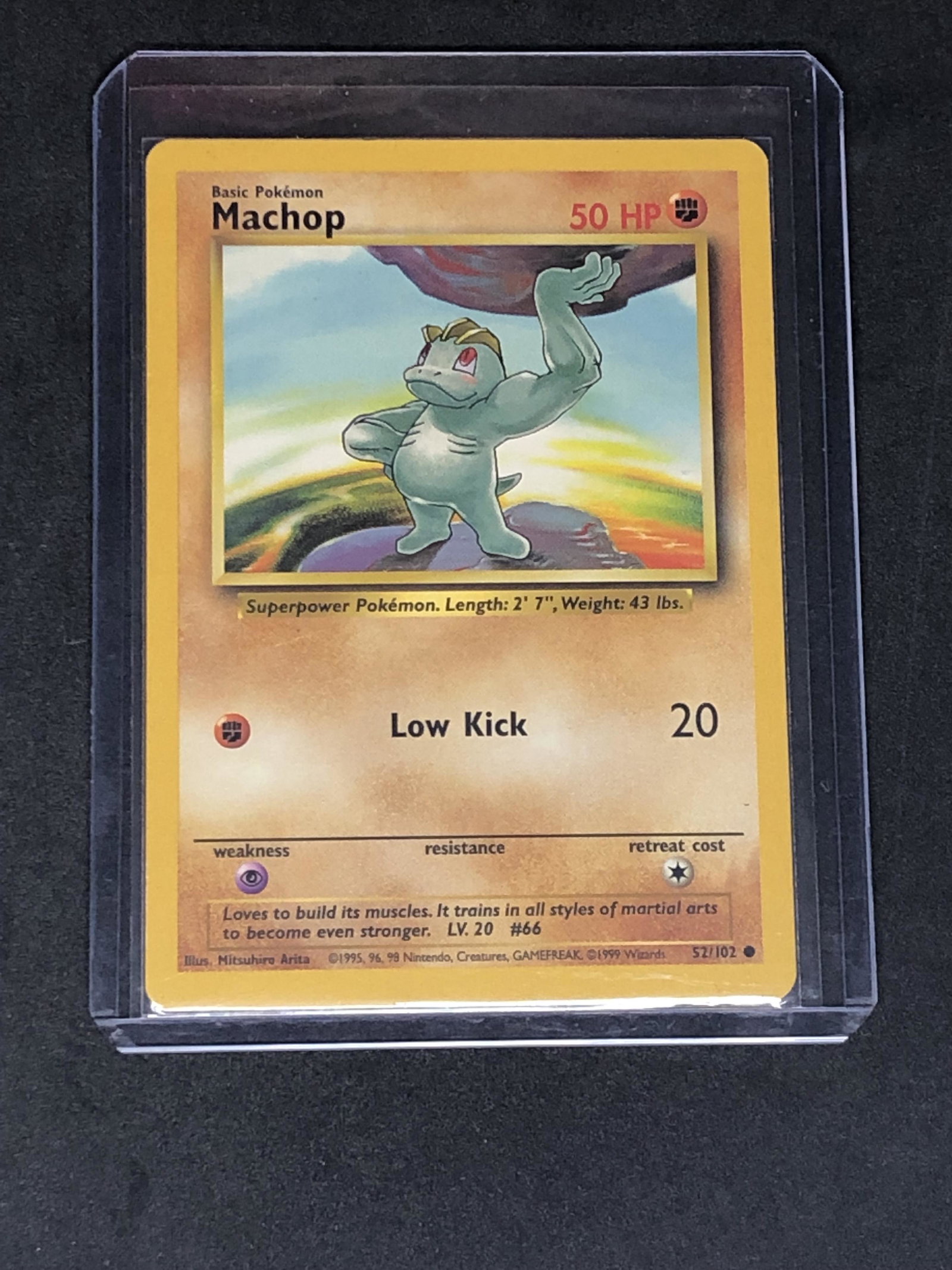 Base Set Machop Pokemon Card (1 of 1)