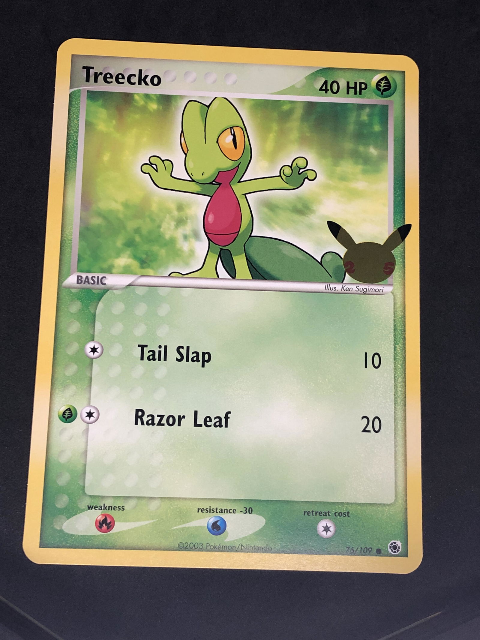 Treecko Jumbo Pokemon Card 25th Ann. (1 of 1)