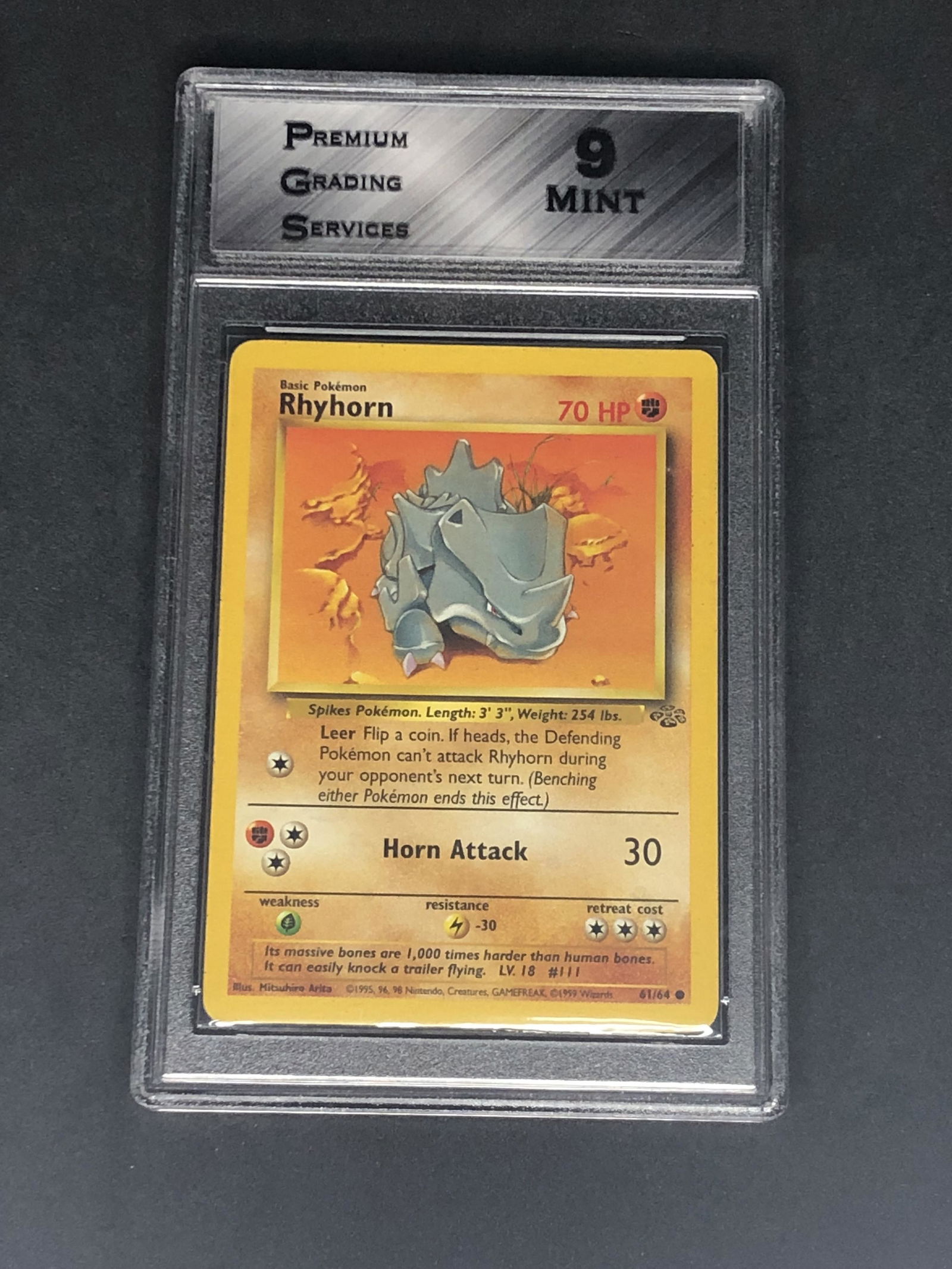 Jungle Set Rhyhorn Graded PGS 9 (1 of 1)