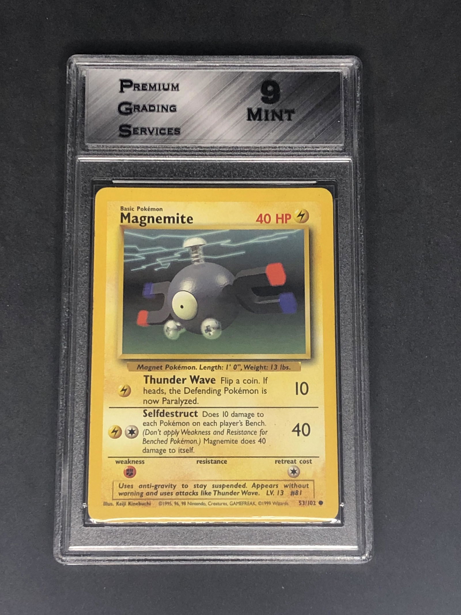Base Set Magnemite Graded PGS 9 (1 of 1)