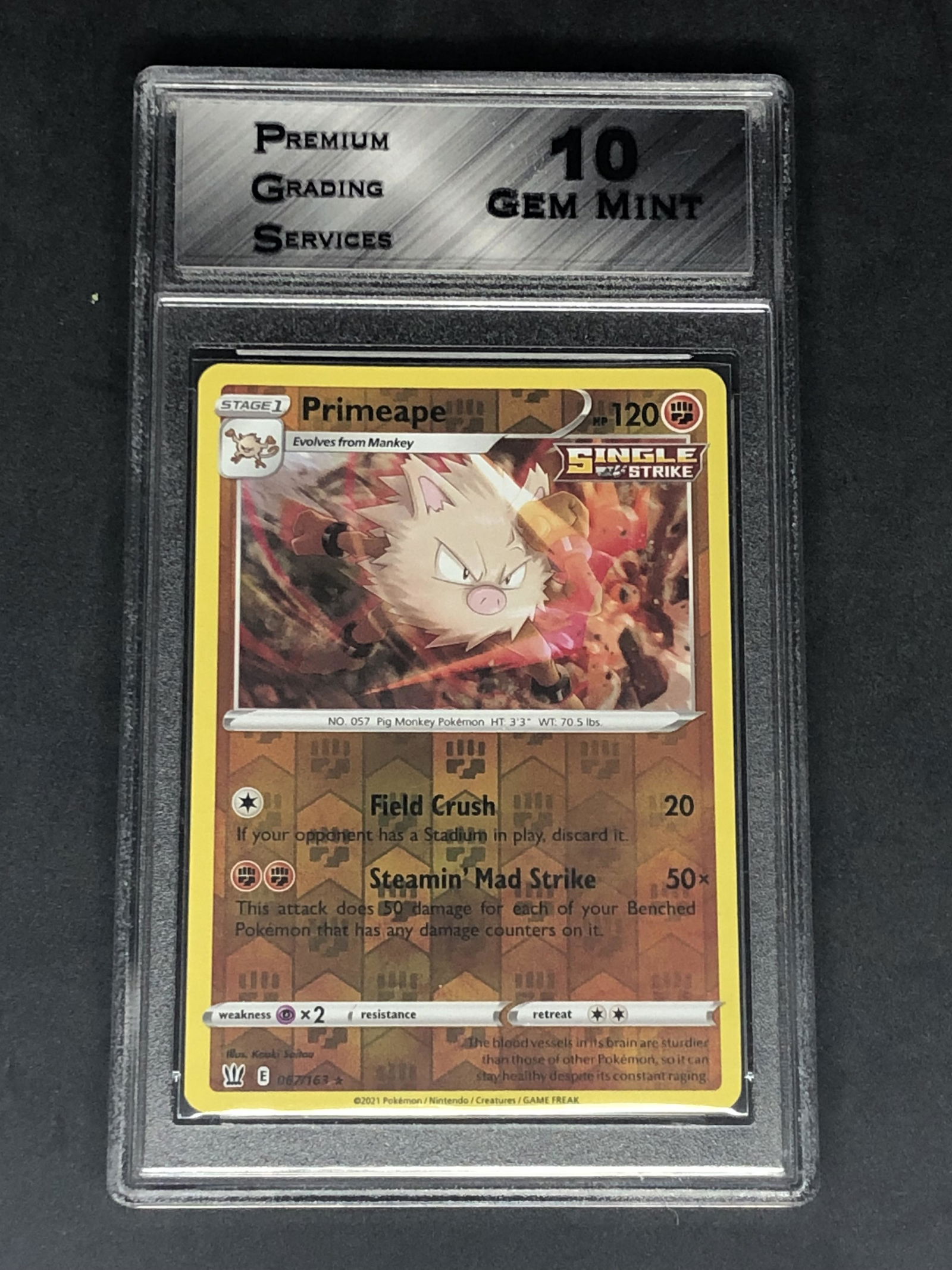 Primape Single Strike Rev. Holo Graded PGS 10 (1 of 1)