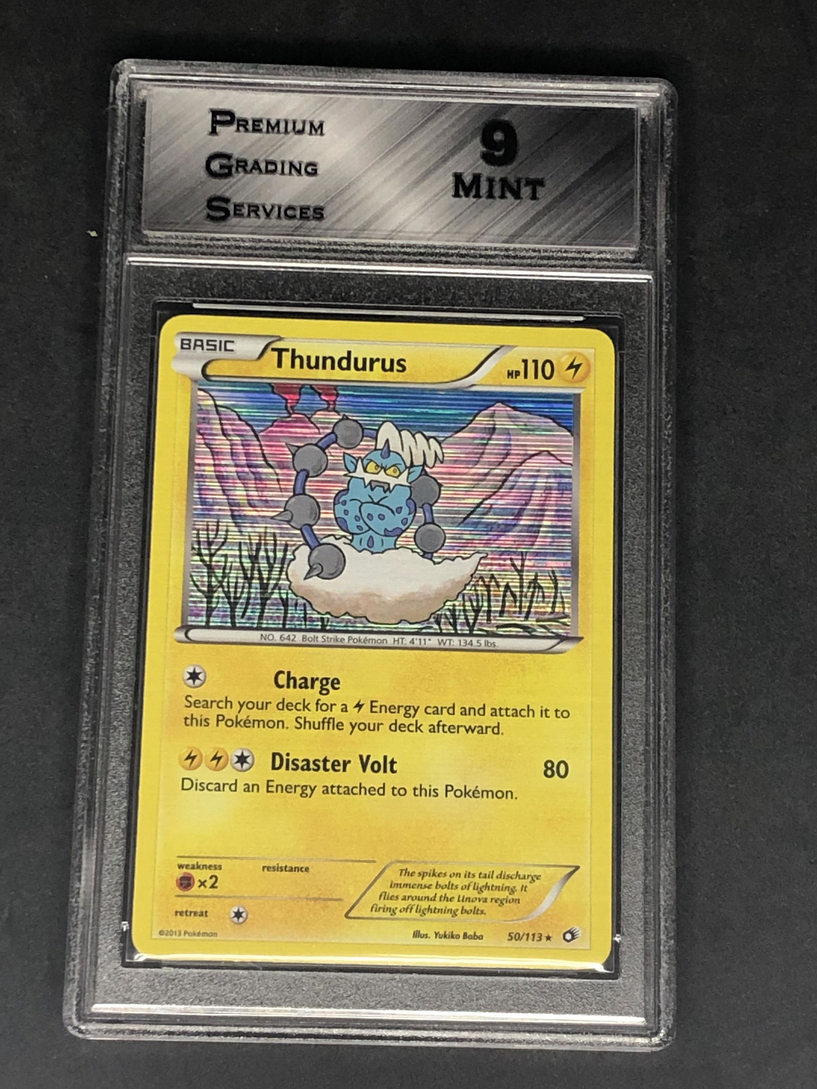 Thundurus Holo Graded PGS 9 (1 of 1)