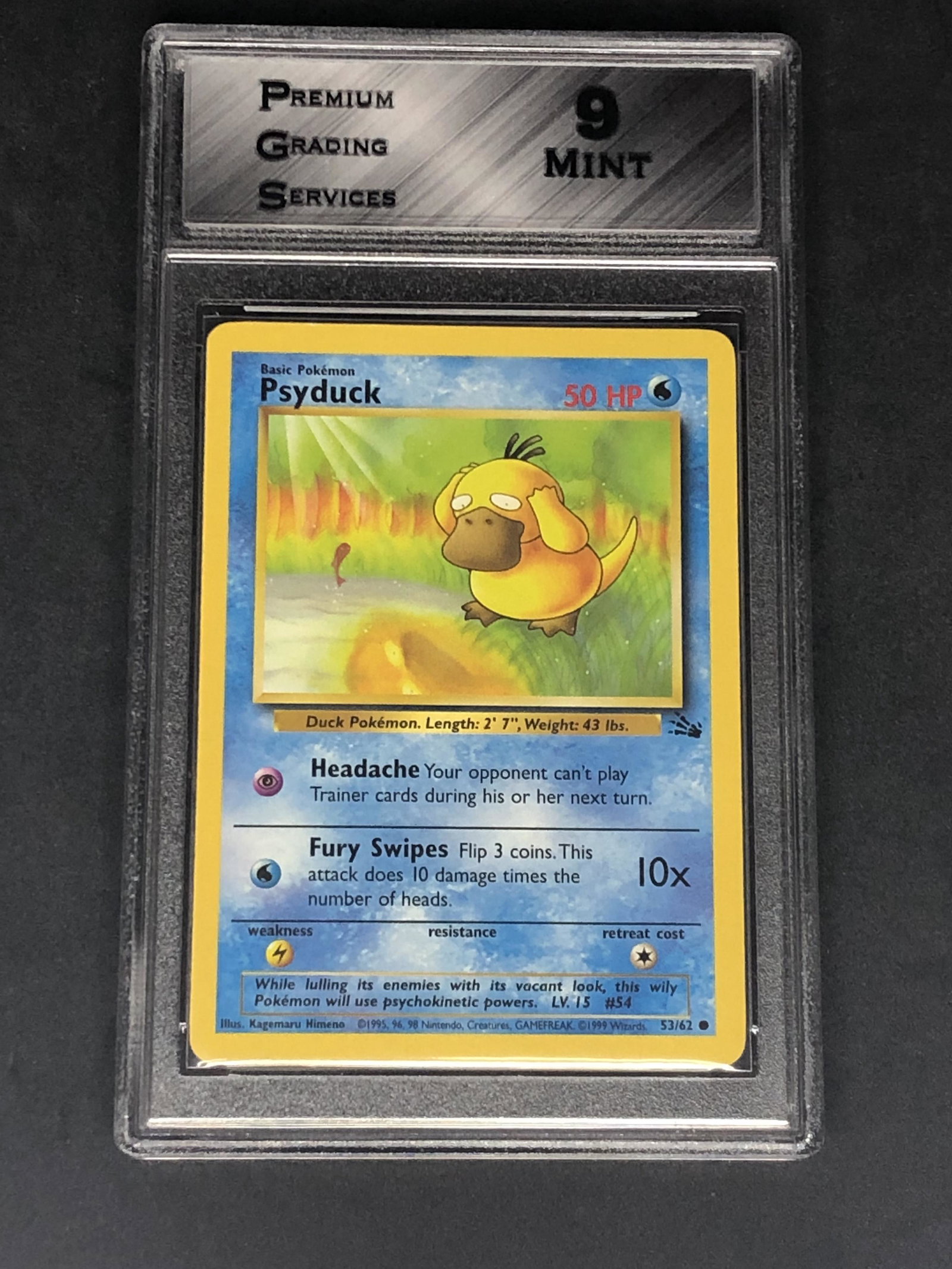 Fossil Set Psyduck Graded PGS 9 (1 of 1)