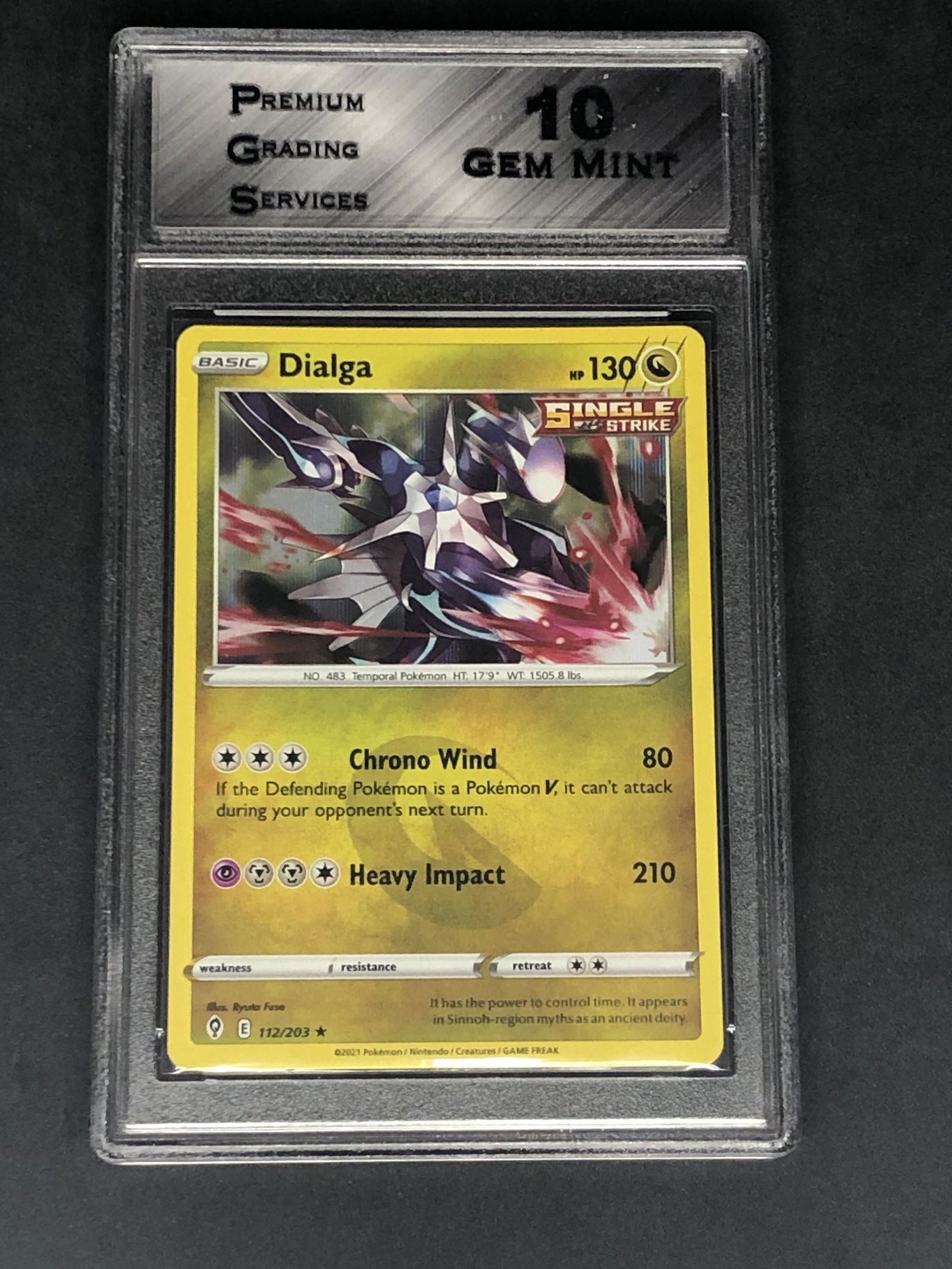 Dialga Single Strike Holo Graded PGS 10 (1 of 1)