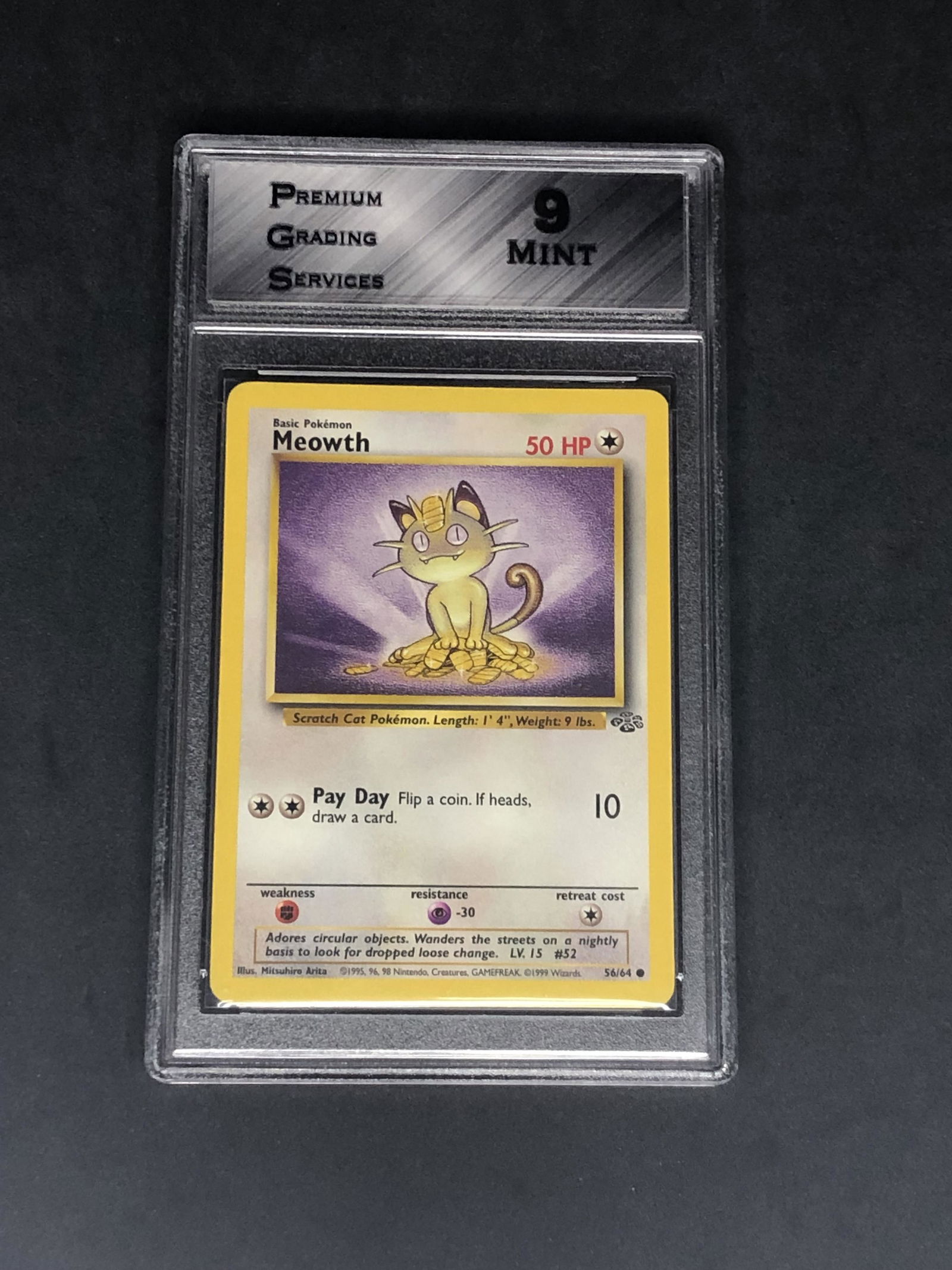 Jungle Set Meowth Graded PGS 9 (1 of 1)