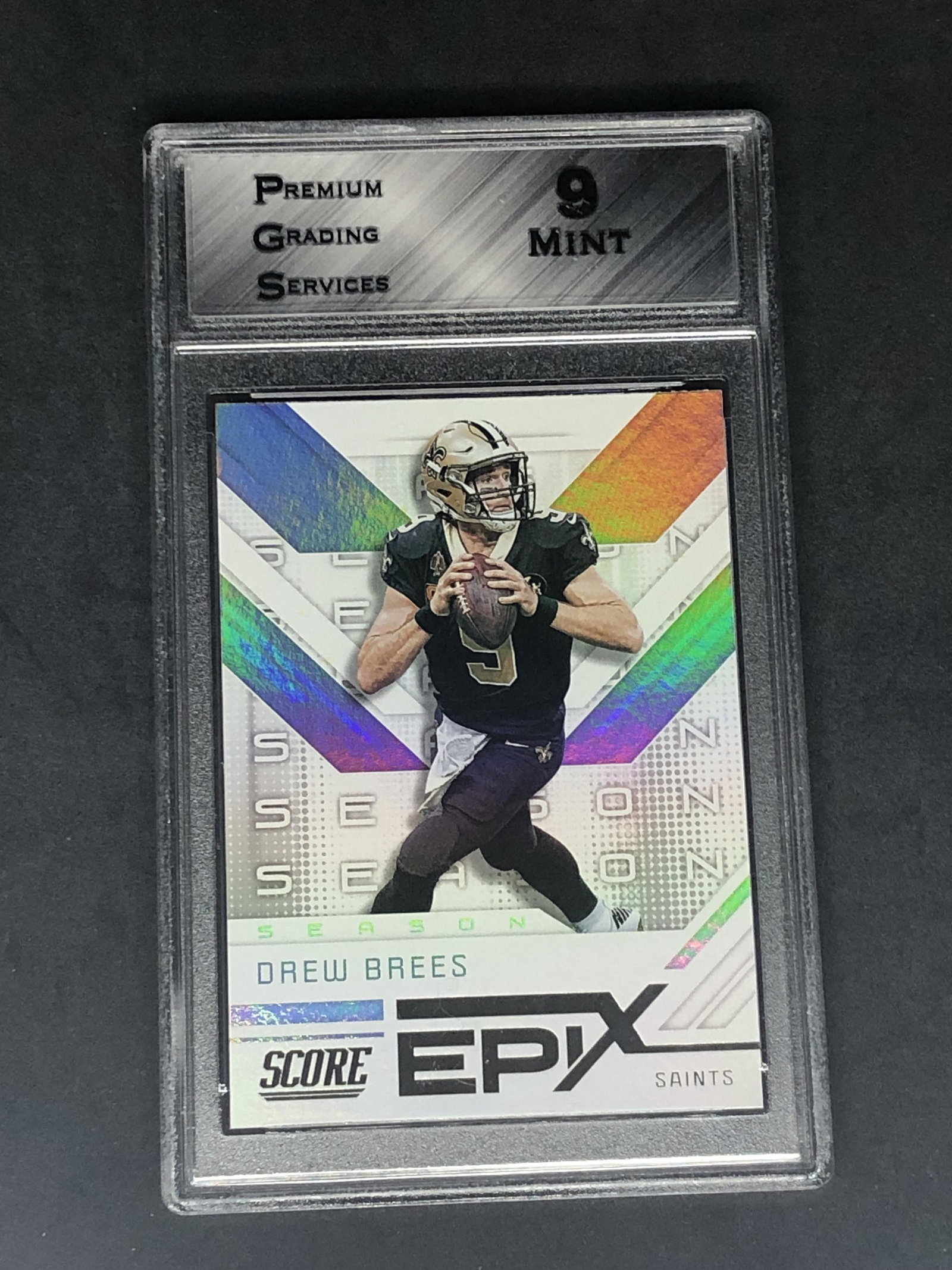 Drew Brees Panini Score EPIX Graded PGS 9 (1 of 1)