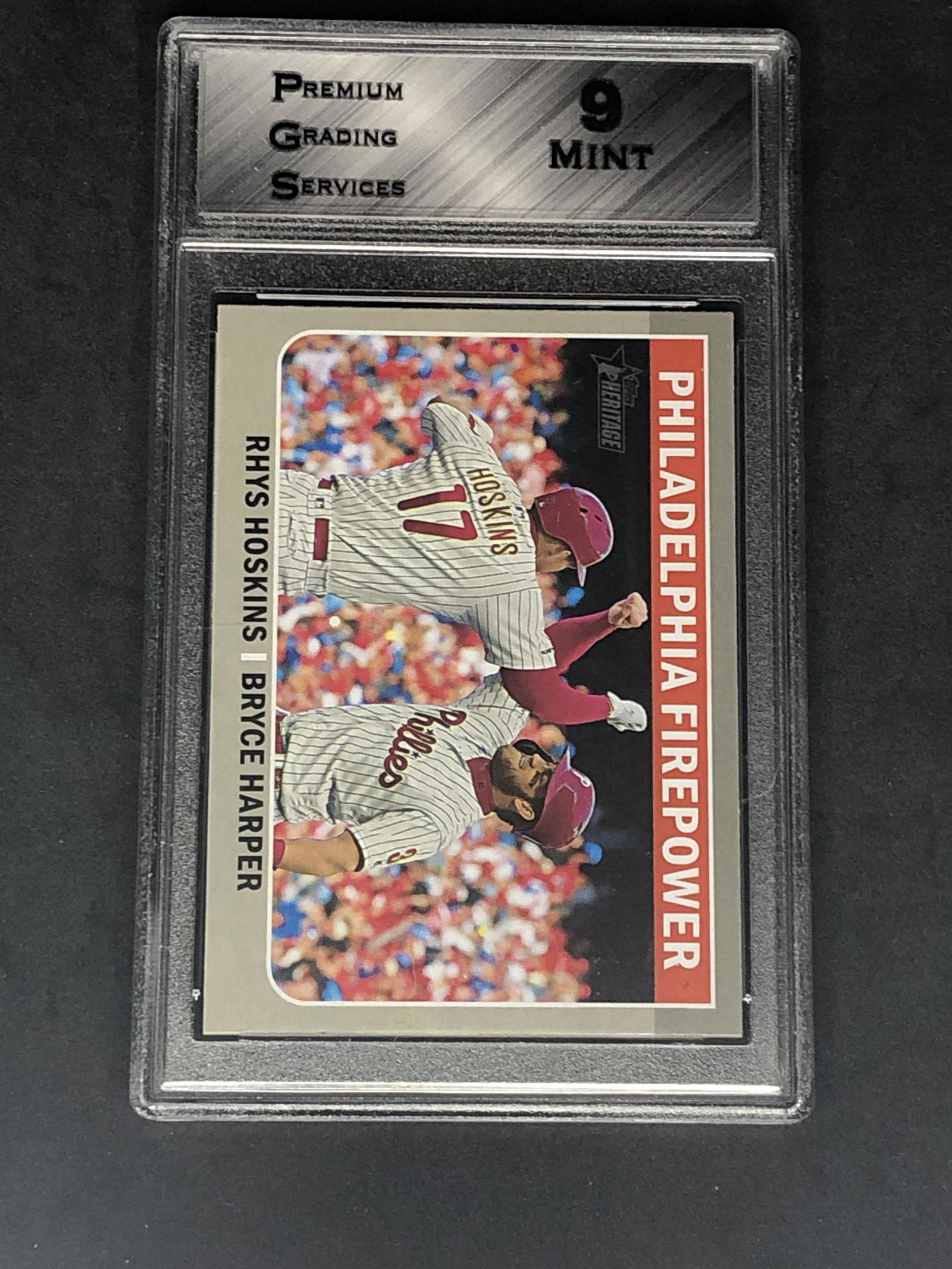 Bryce Harper/ Rhys Hoskins Topps Graded PGS 9 (1 of 1)